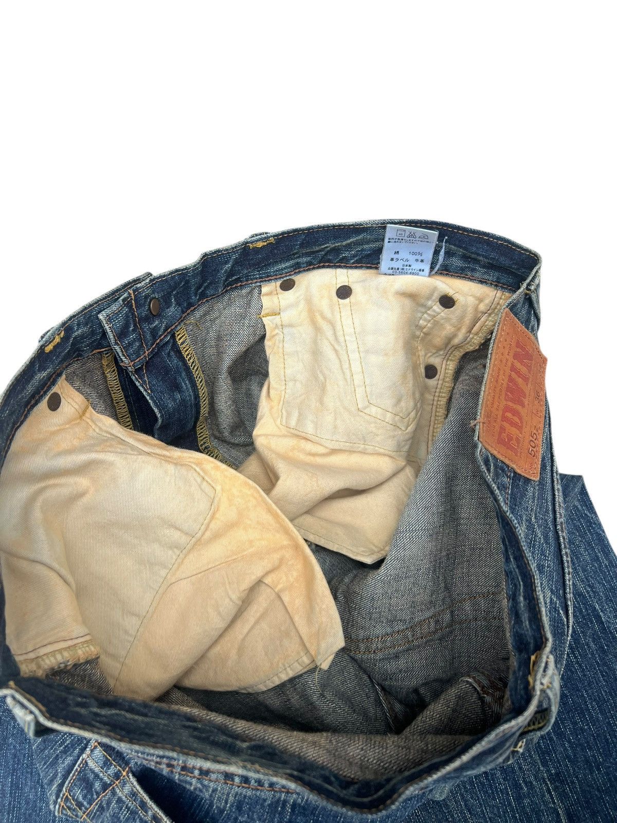 Edwin Edwin 505Z Japan Rusty Denim Dirty Mud Selvedge Jeans Size US 36 / EU 52 - 21 Thumbnail
