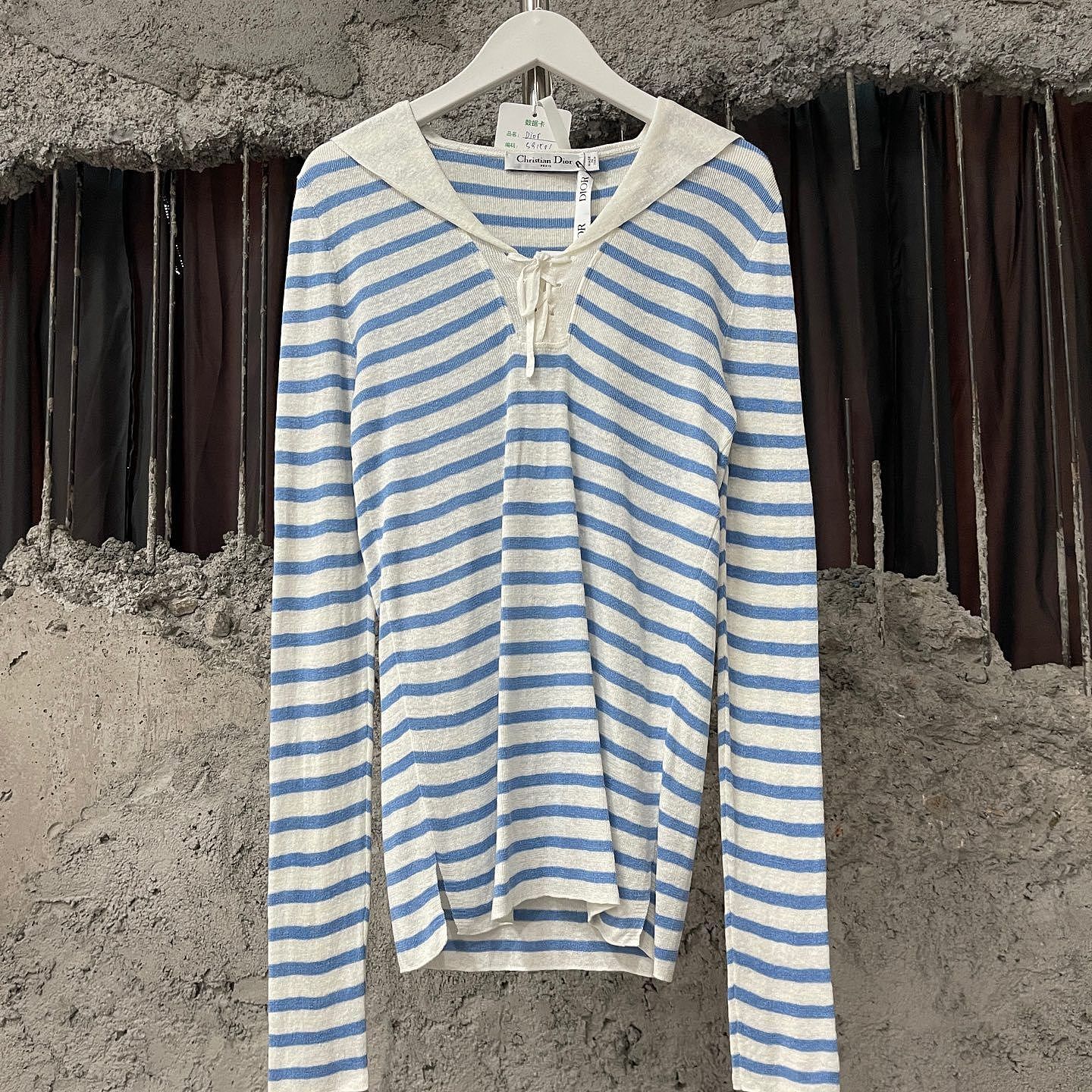 Dior Christian Dior Striped Sailor Knit Top Size 40 Size M / US 6-8 / IT 42-44 - 1 Thumbnail