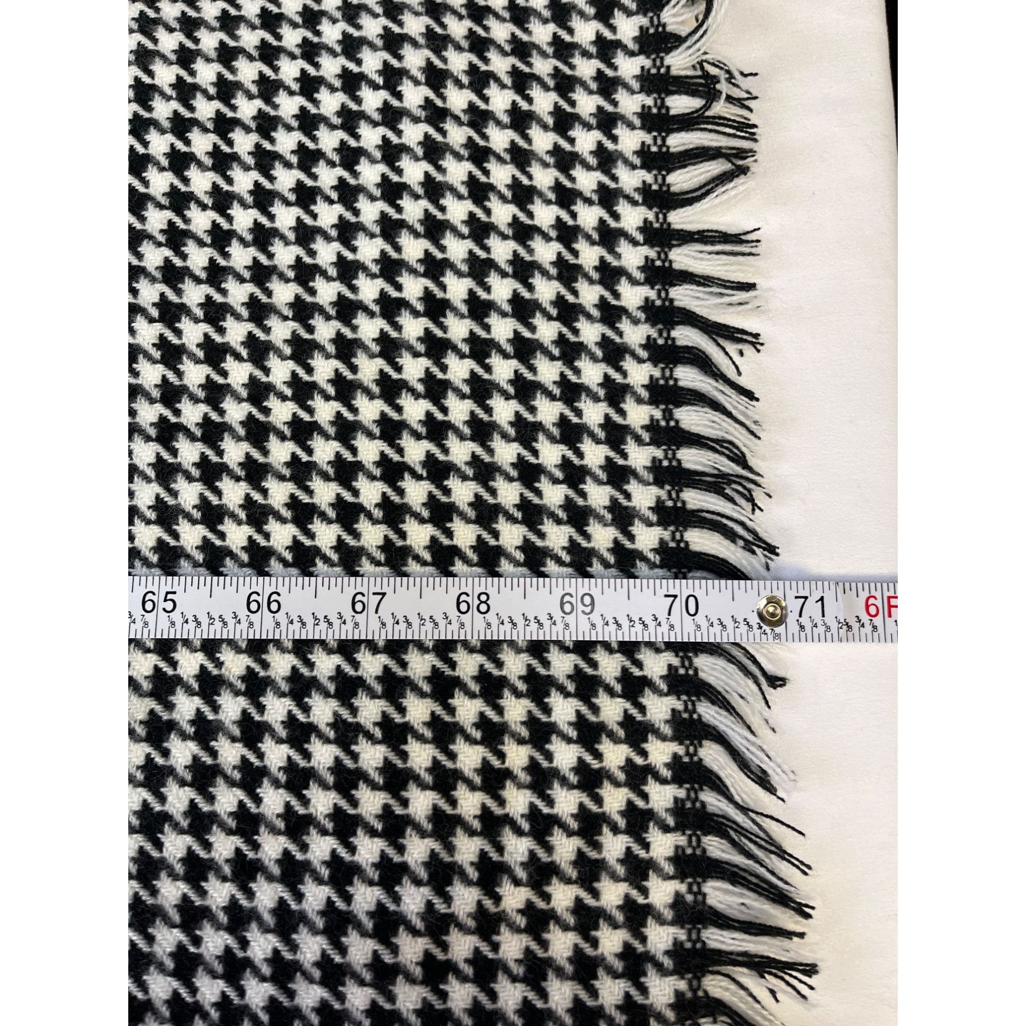 Other Black and White Houndstooth Scarf 70in long SKU 7094 Size ONE SIZE - 5 Thumbnail