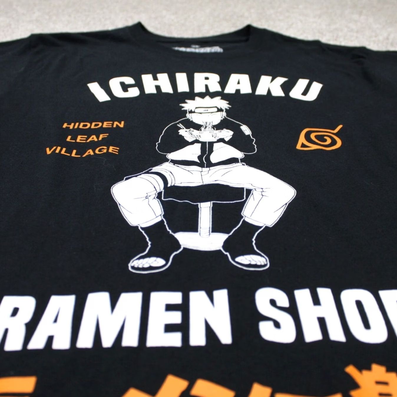 Ripple Junction Ripple Junction Naruto Shippuden Shirt Mens XS Black L/S Cotton Graphic Print 100% Cotton Anime Ichiraku Ramen Mens XS BlackUpdate Size US XS / EU 42 / 0 - 4 Thumbnail