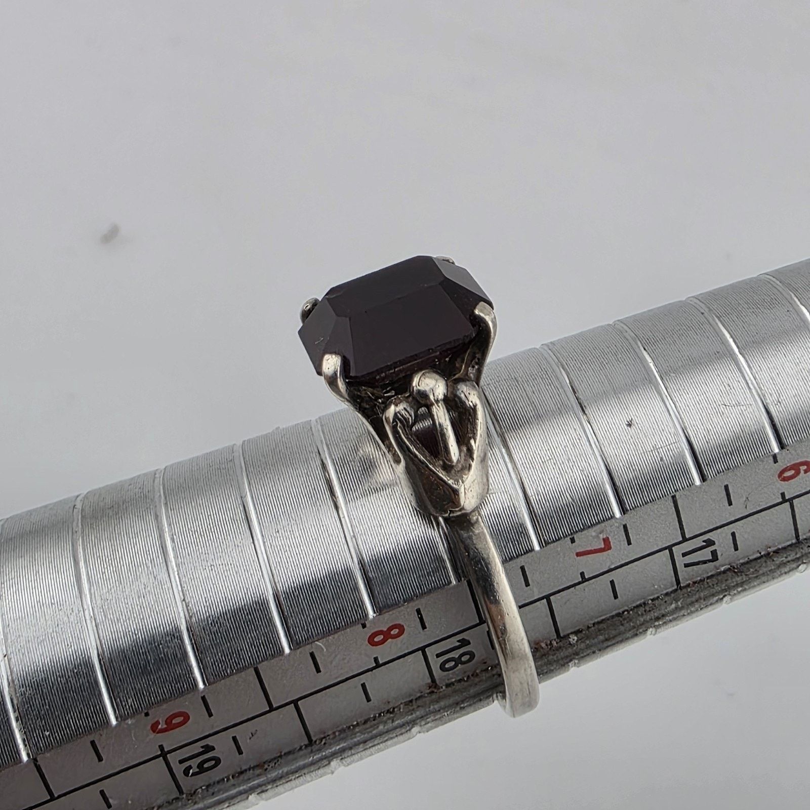 Other Sterling Silver Ring SARAH COVENTRY Garnet Solitaire 7.75 Size ONE SIZE - 5 Thumbnail
