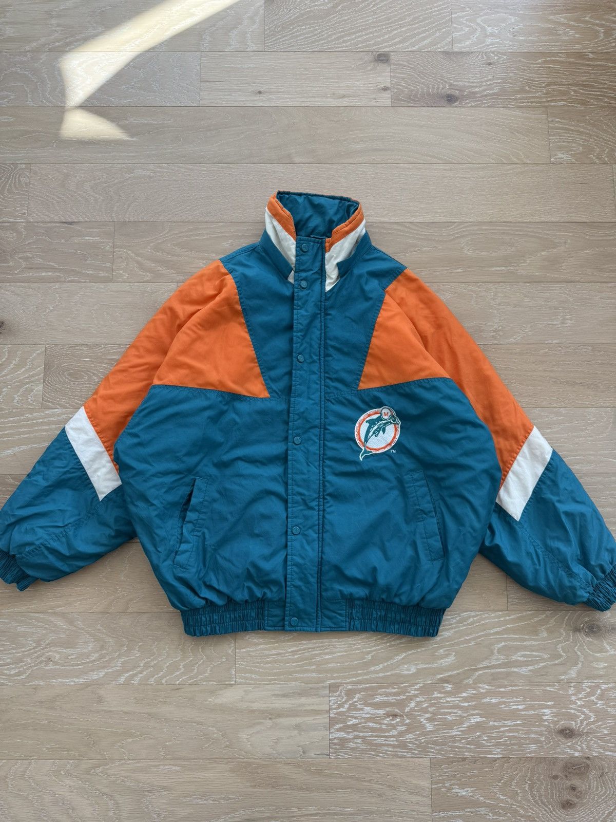 Chalk Line Vintage 90s Miami Dolphins NFL Parka Chalk Line Size US XL / EU 56 / 4 - 5 Thumbnail