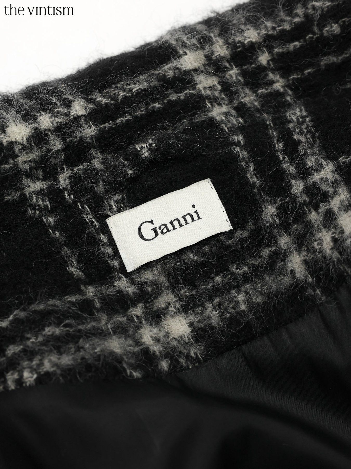 Ganni Ganni Grey Check Wool & Mohair Coat Scandi Oversized M/L Size M / US 6-8 / IT 42-44 - 10 Thumbnail