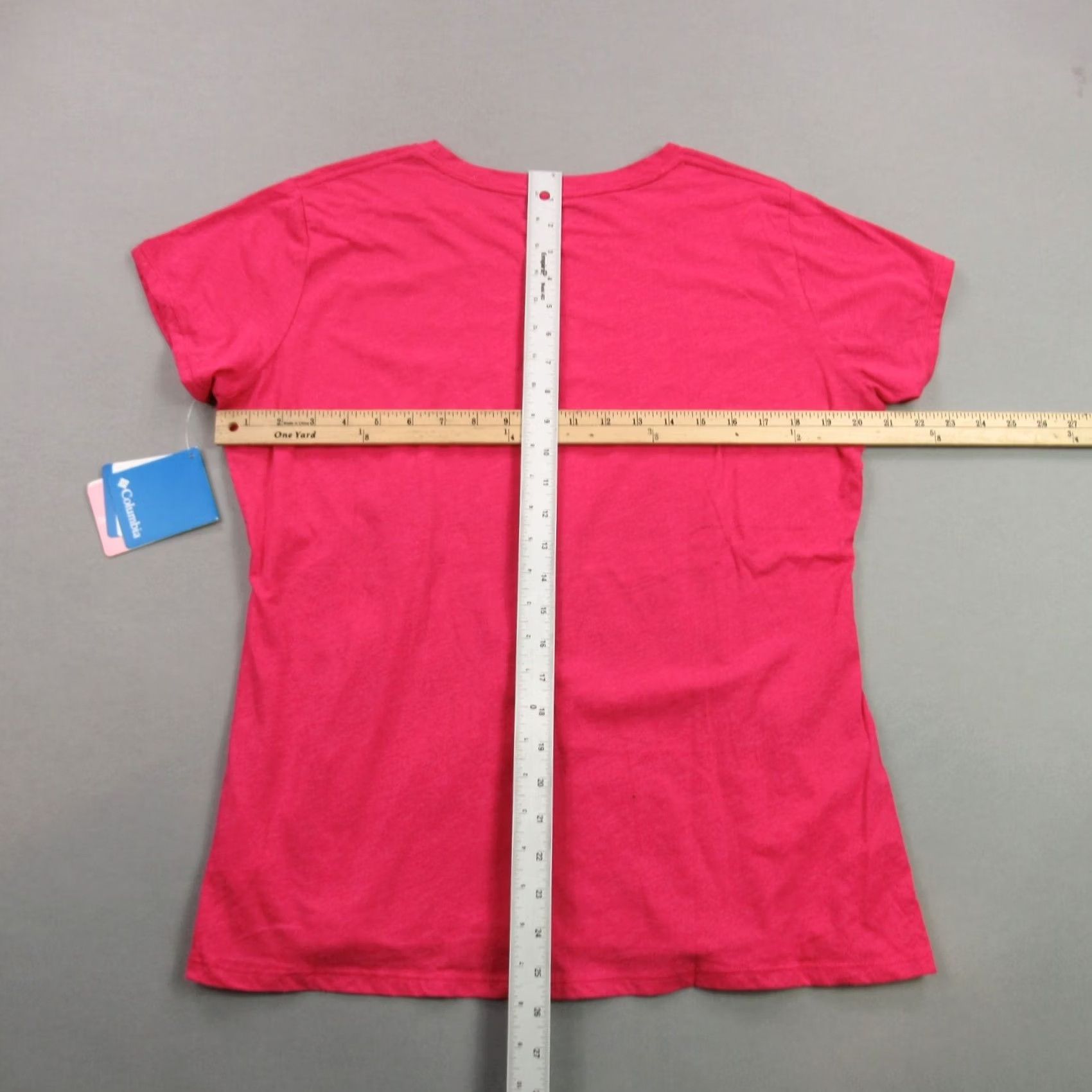 Vintage Columbia Shirt Womens XL Short Sleeve Pullover Crew Neck Stretch Fight Cancer Size XL / US 12-14 / IT 48-50 - 6 Thumbnail