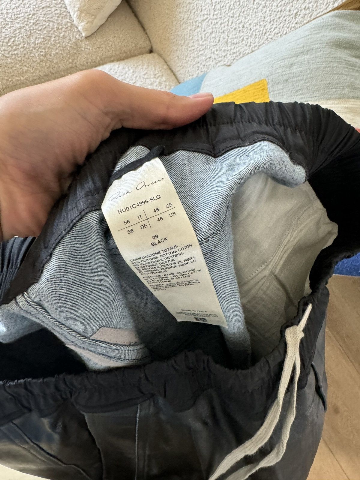 Rick Owens Waxed Mastodon Cargo Joggers Size US 38 / EU 54 - 3 Thumbnail