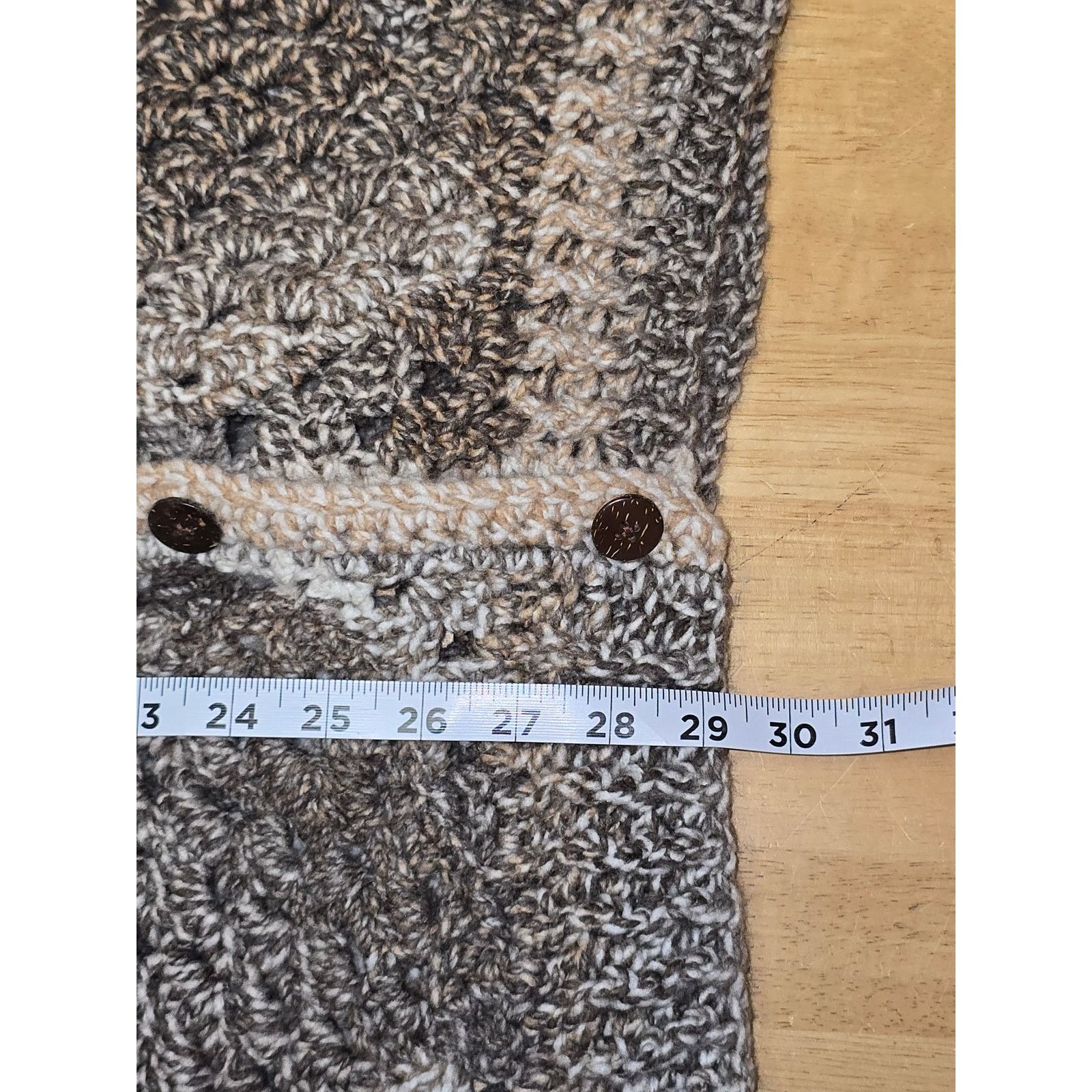 Other Boho Knitwear Cardigan Brown Ombre Oversized Crochet Sweater Size ONE SIZE - 10 Thumbnail