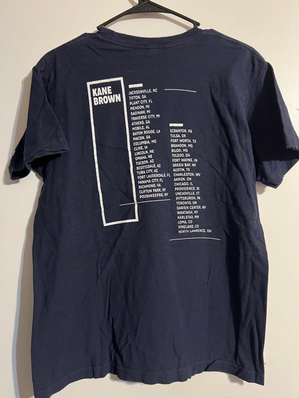 The Unbranded Brand Men's Unbranded Kane Brown Tour Tee M Navy White Size US L / EU 52-54 / 3 - 2 Thumbnail