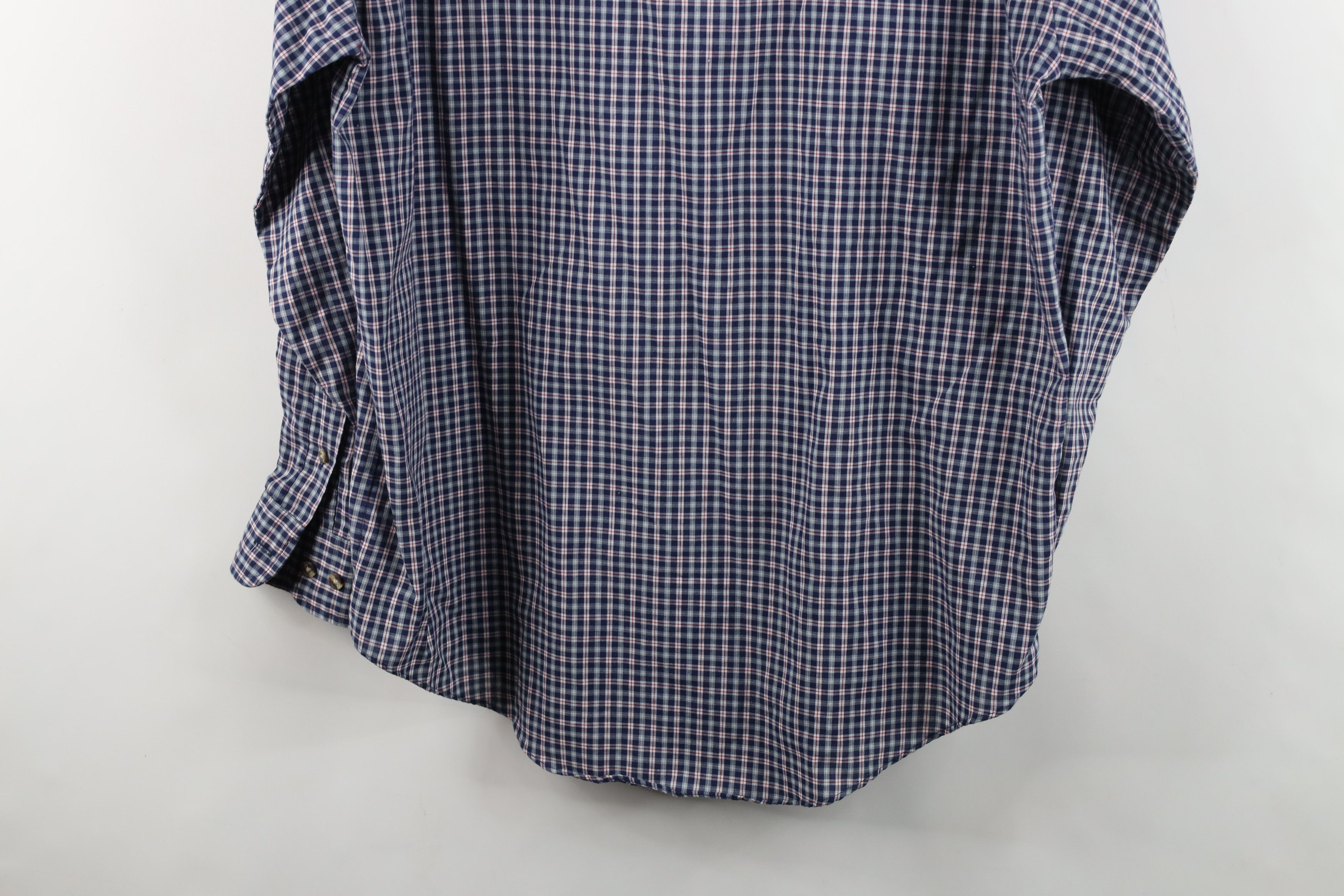 Vintage Vintage 90s Streetwear Collared Button Shirt Blue Plaid Size US M / EU 48-50 / 2 - 12 Thumbnail