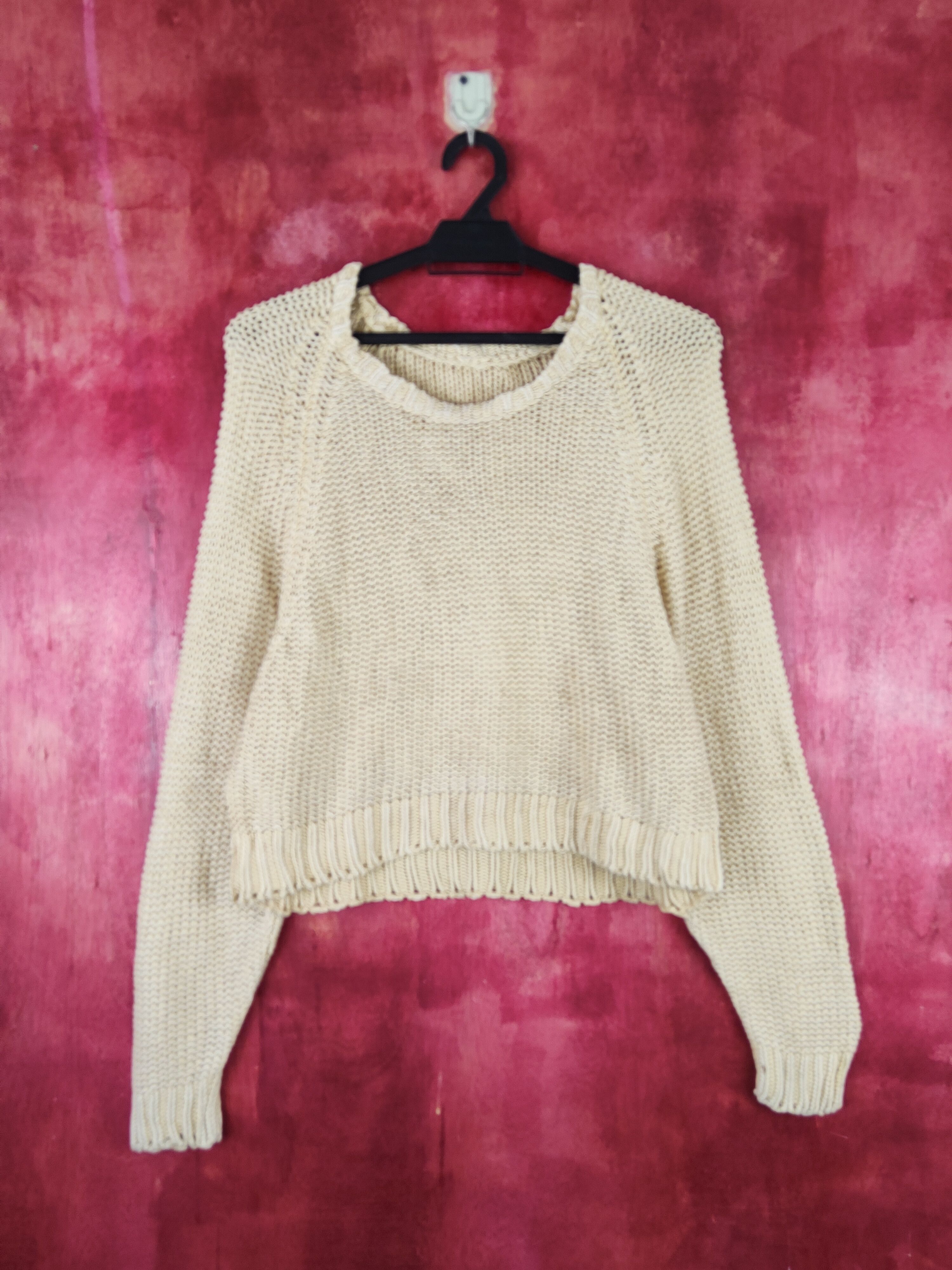 Homespun Knitwear Duras Yellow Knitwear crochet mesh net Crop Tops #S1686 Size M / US 6-8 / IT 42-44 - 1 Thumbnail