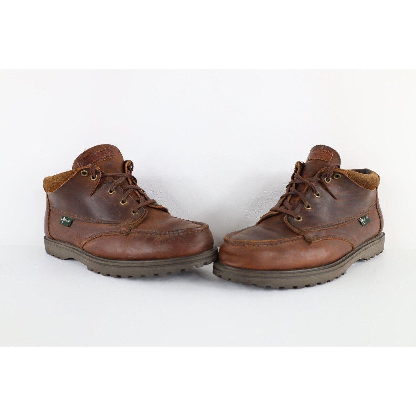 image of 90's Eastland Waxed Leather Moc Chukkas Boots in Brown, Men's (Size 12)