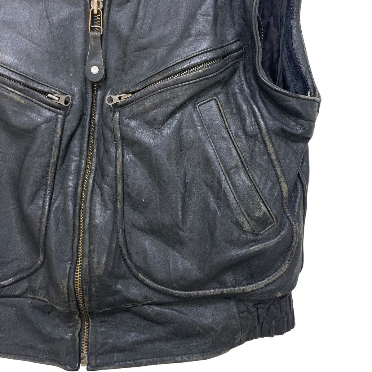 Hein Gericke 🔥Vintage Japanese Brand PLICANA Cowhide Leather Vest Jacket Size US M / EU 48-50 / 2 - 11 Thumbnail