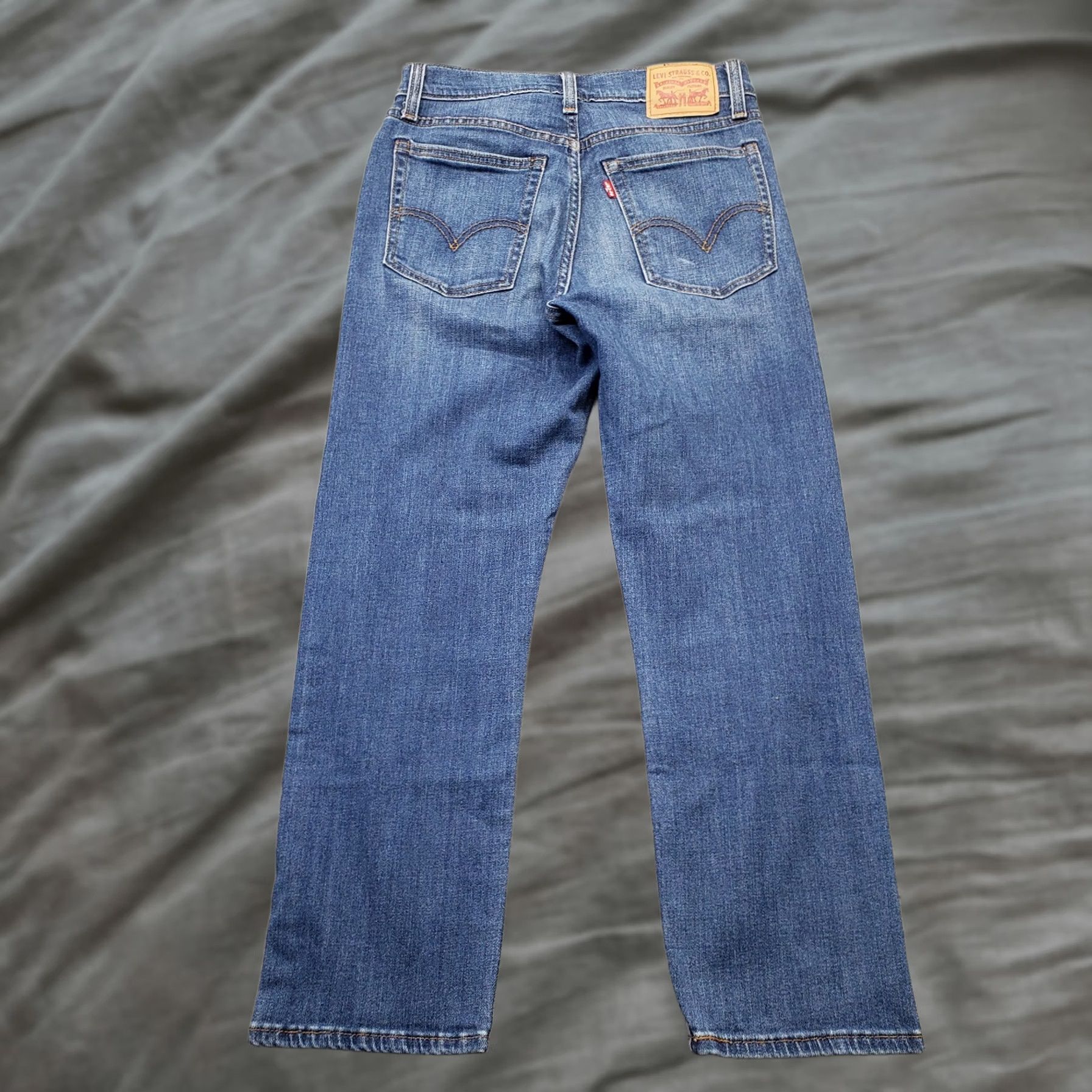 Levi's Levi's Wedgie Straight Jeans Mens 28x26 Blue Denim Red Tab Button Fly 5-Pocket Jeans Mens Size 28 Blue Size US 28 / EU 44 - 1 Thumbnail