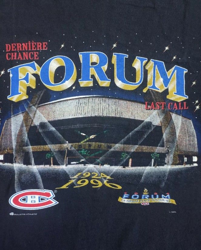NHL × Vintage Vintage Montreal Canadian "Forum Last Call" 90s t- shirt Size US XL / EU 56 / 4 - 4 Thumbnail