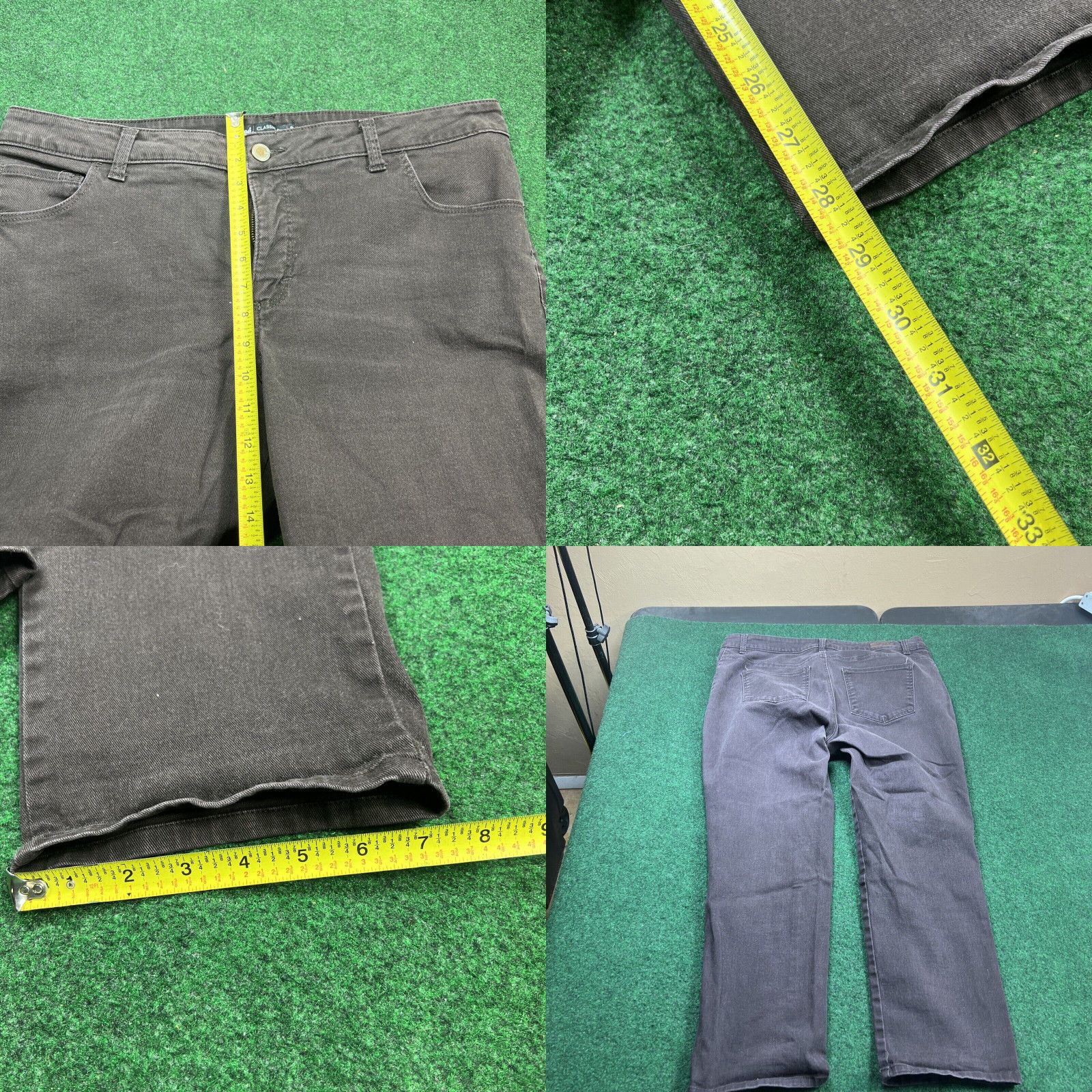 Lee Lee Womens Plus Brown At the Waist Straight Leg Denim Pants Sz 18W Medium 37x28 Size 40" / US 18 - 8 Thumbnail