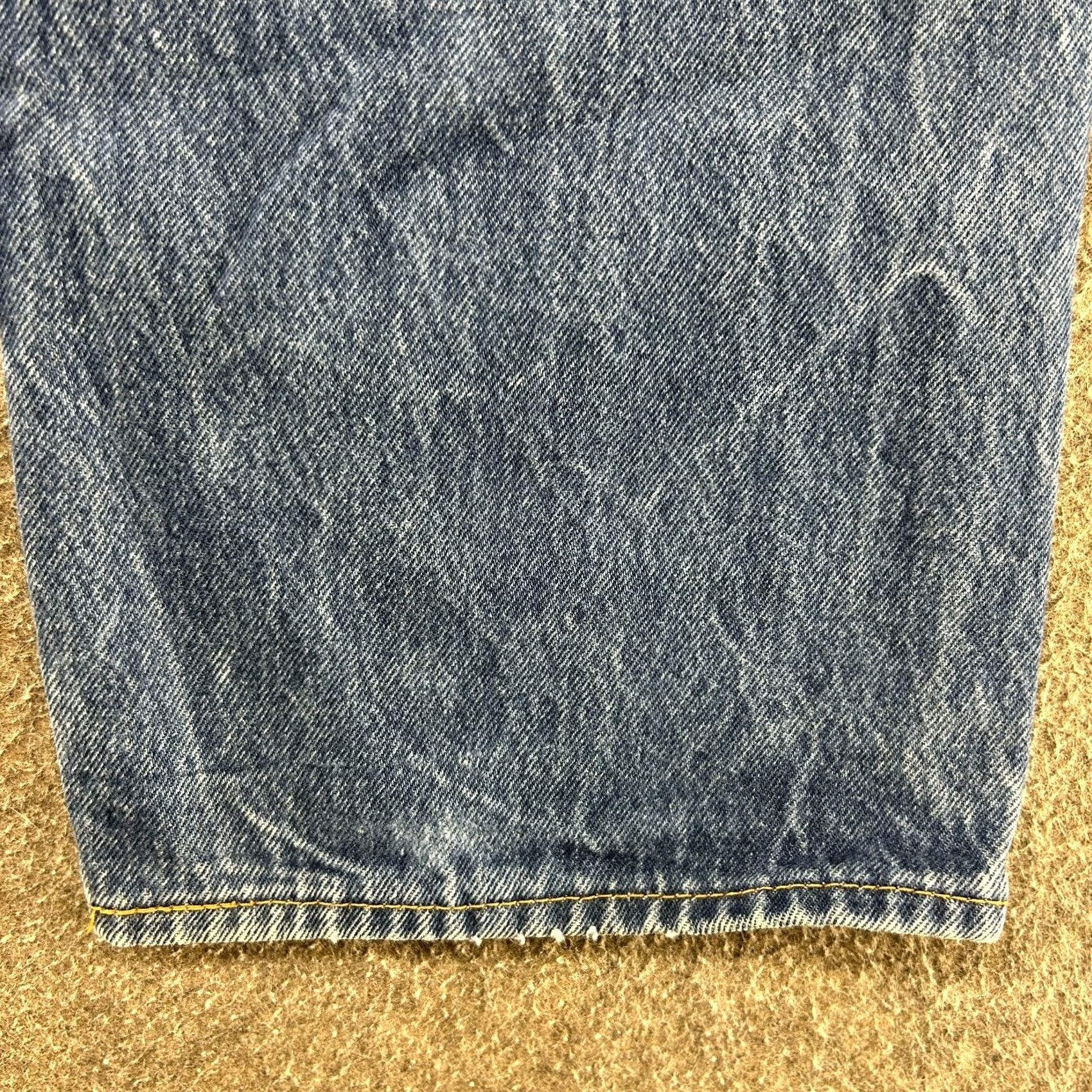 Levi's Levi's 501 Jeans Mens 36x34 Blue Straight Regular Medium Wash Cotton Denim 5-Pocket Button Fly Size US 36 / EU 52 - 7 Thumbnail
