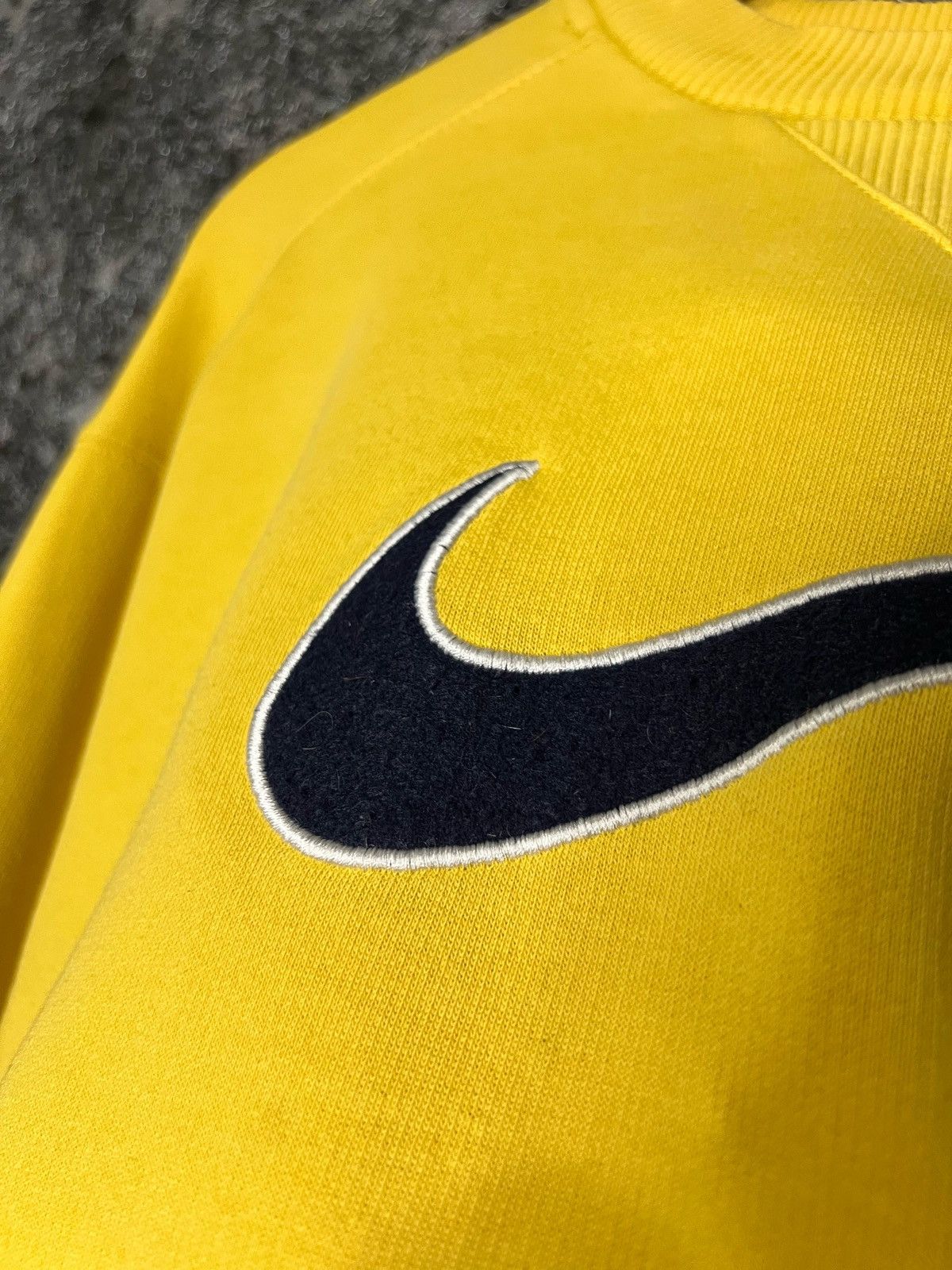 Nike × Vintage 🍯Nike Vintage 90'S Sweatshirt Big Swoosh Y2K Retro Size US M / EU 48-50 / 2 - 3 Thumbnail