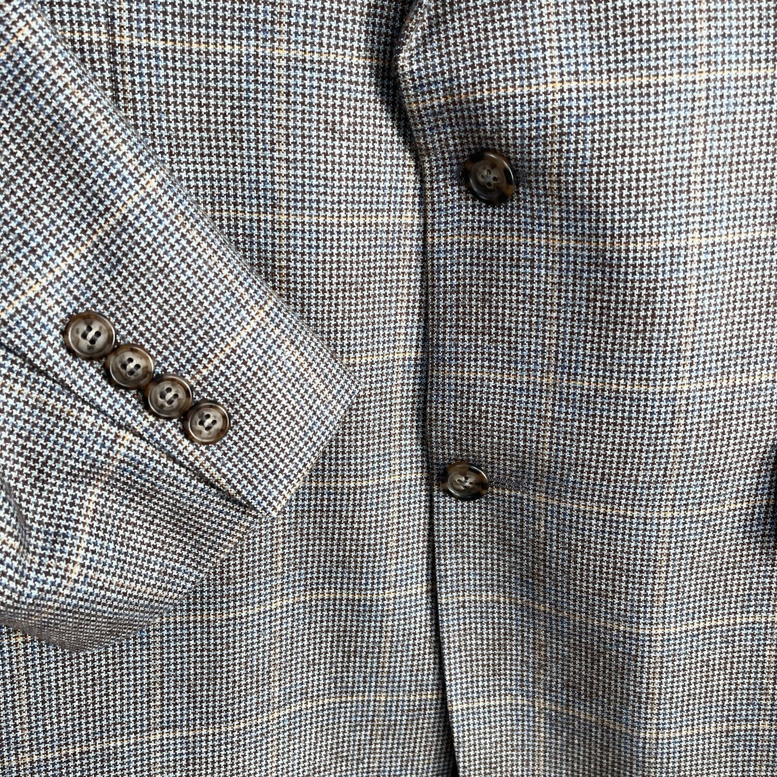 Jos. A. Bank Jos A Bank Signature Gold Sport Coat Blue Windowpane 41L Size 40L - 3 Thumbnail