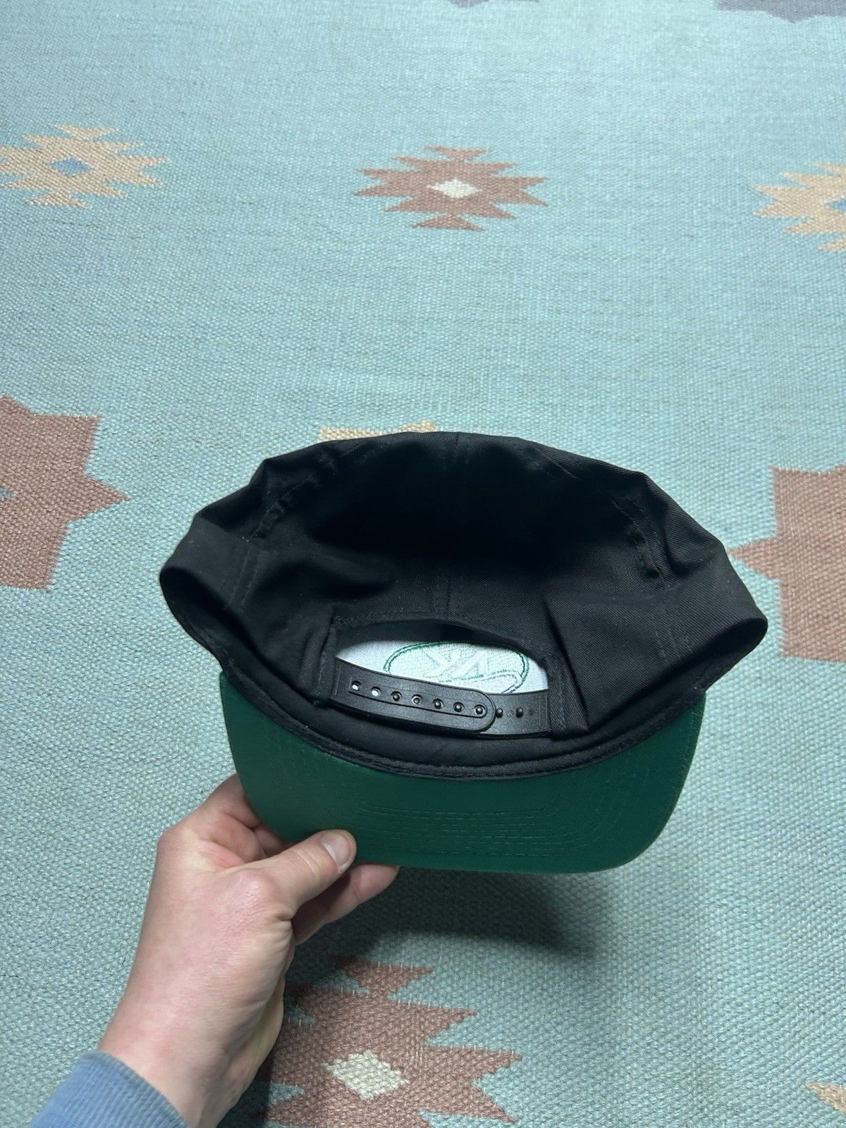 Vintage Vtg SnapBack hat NK seeds black teal embroidered farm feed Size ONE SIZE - 4 Thumbnail