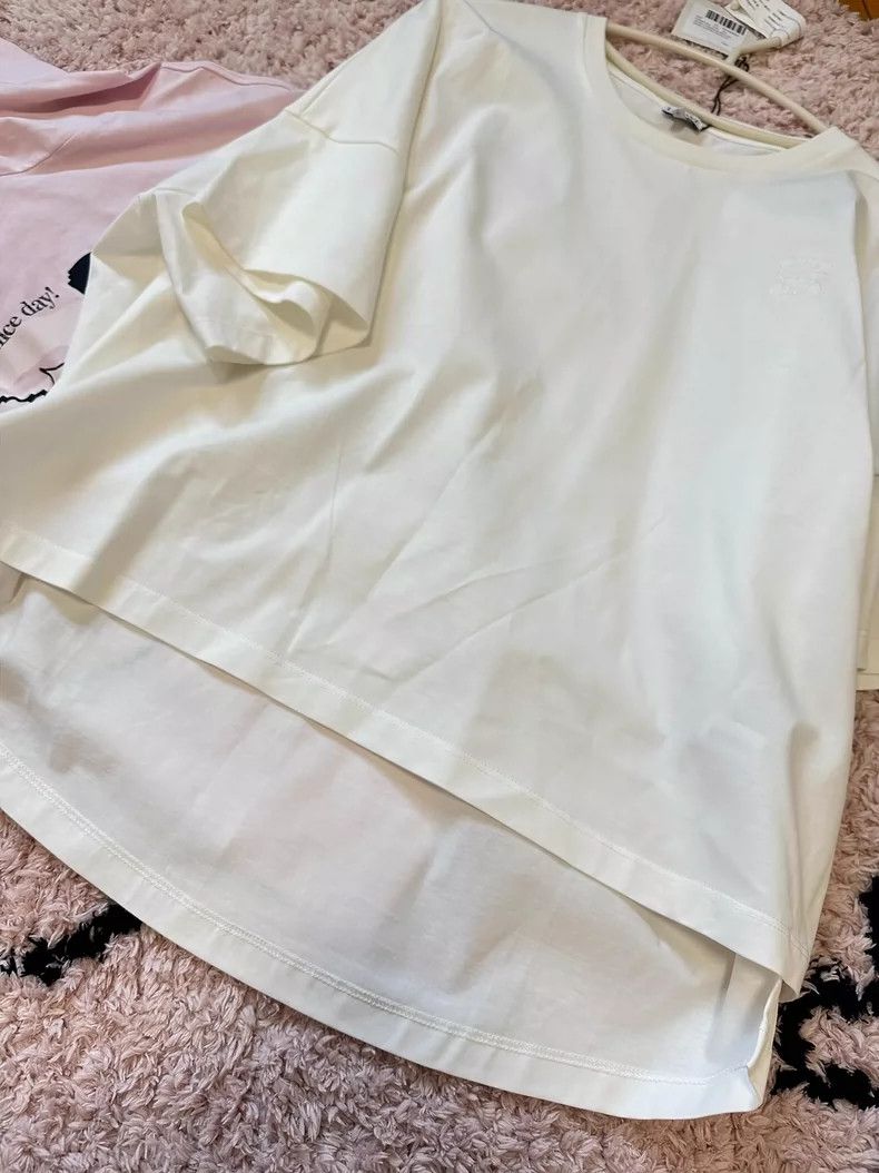 Loewe LOEWE Classic solid white cotton short sleeve T-shirt Size XS / US 0-2 / IT 36-38 - 3 Thumbnail