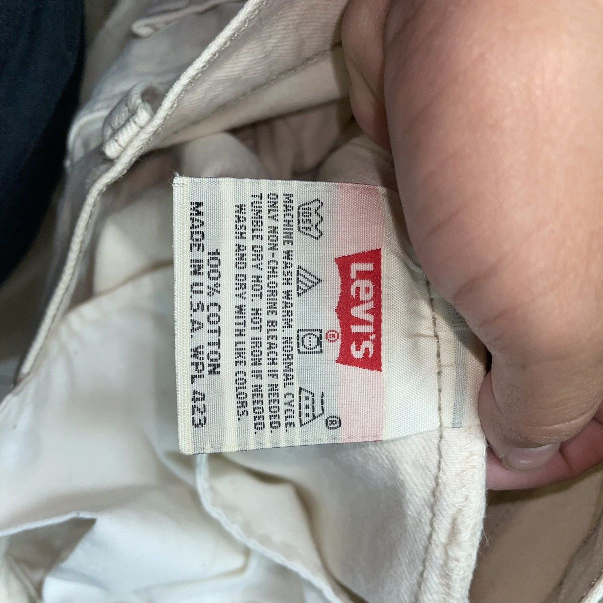 Levi's Vintage Cream Levis 501 Raw hem Size US 30 / EU 46 - 3 Thumbnail
