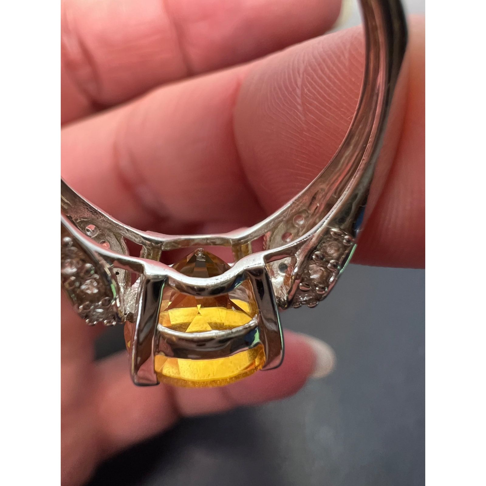 Other Yellow Citrine Sterling Silver Ring 3.08ctw size 9 Size ONE SIZE - 5 Thumbnail