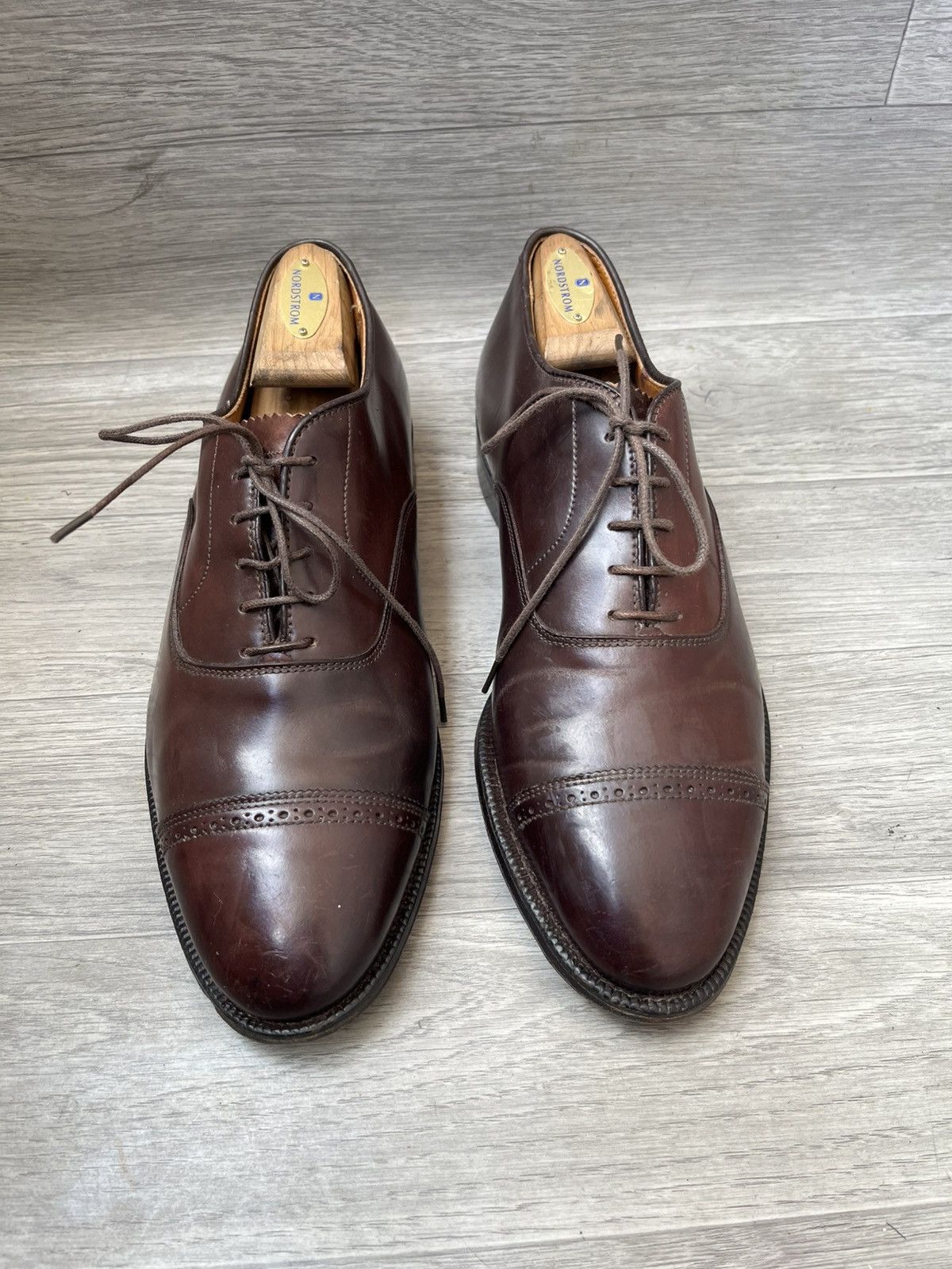 Alden Alden shell cordovan cap-toe oxford leather shoes us 9C/E Size US 7.5 / EU 40-41 - 2 Thumbnail