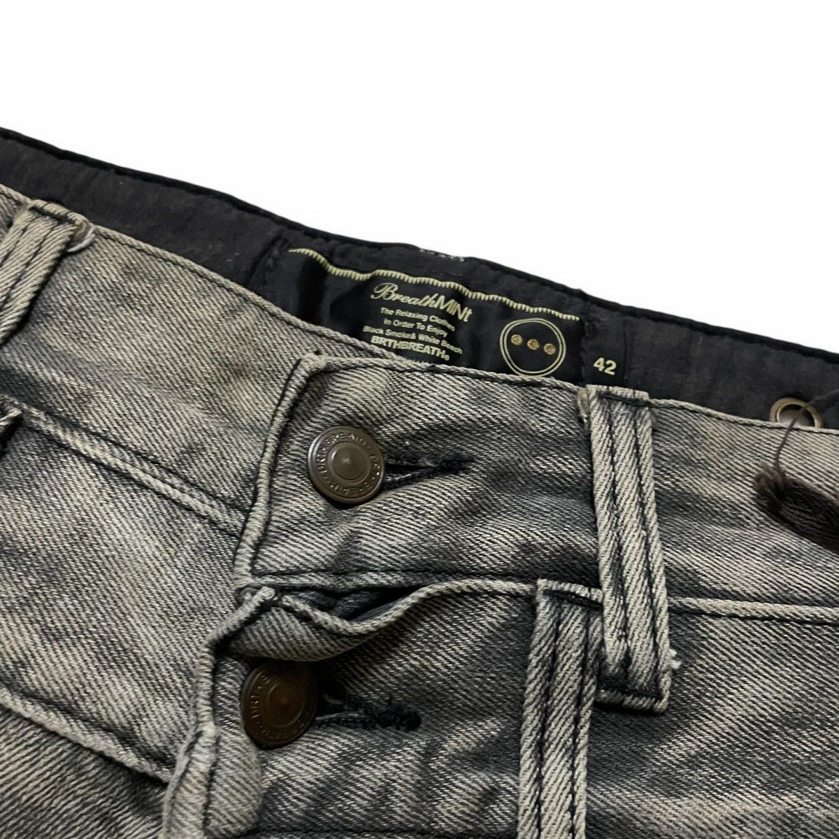 If Six Was Nine × Japanese Brand ORIGINAL LOOSE BIRTHBREATH BLACK SMOKE & WHITE BEACH (32×41) Size US 32 / EU 48 - 7 Thumbnail