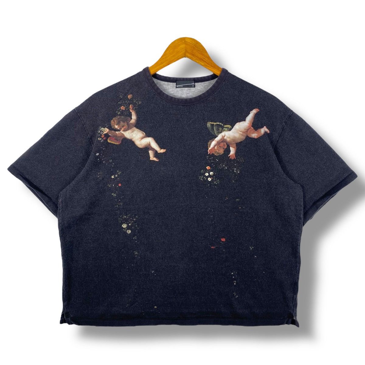 Lad Musician LAD MUSICIAN Angel Black Ss Graphic Tee Shirt Size 44 Size L / US 10 / IT 46 - 1 Thumbnail