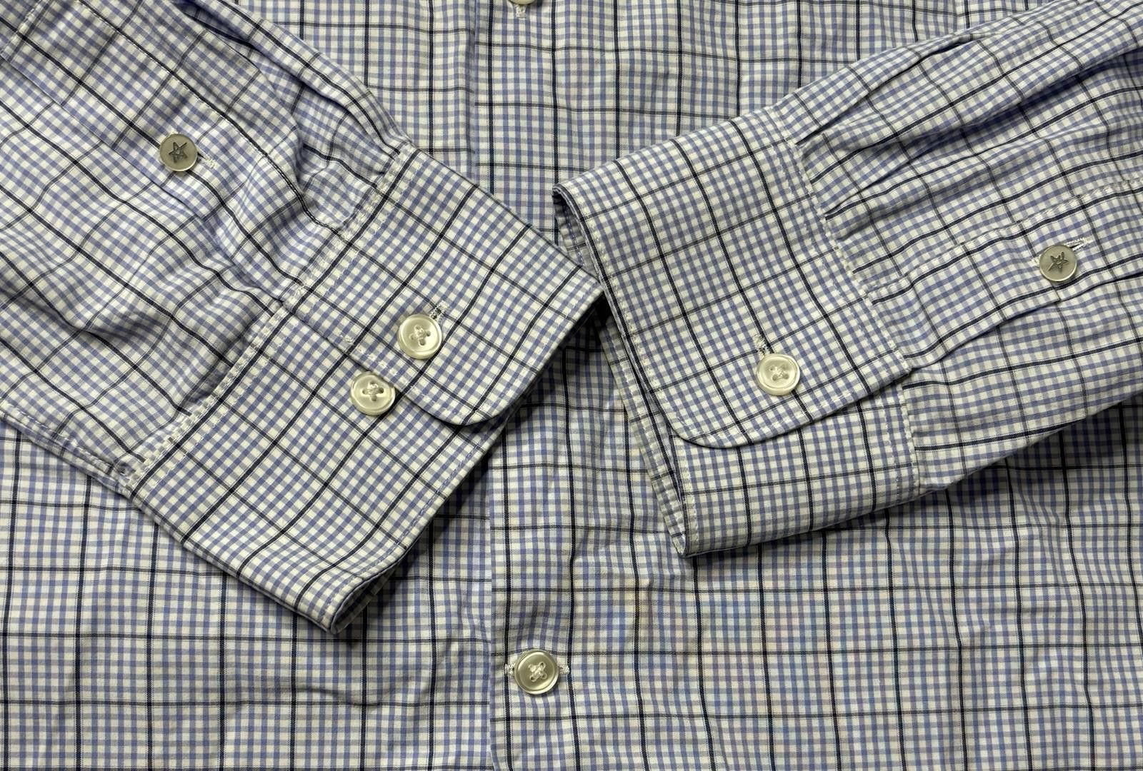 John Varvatos John Varvatos Shirt Men's 17.5 34/35 Plaid Cutaway Collar Size US XXL / EU 58 / 5 - 10 Thumbnail