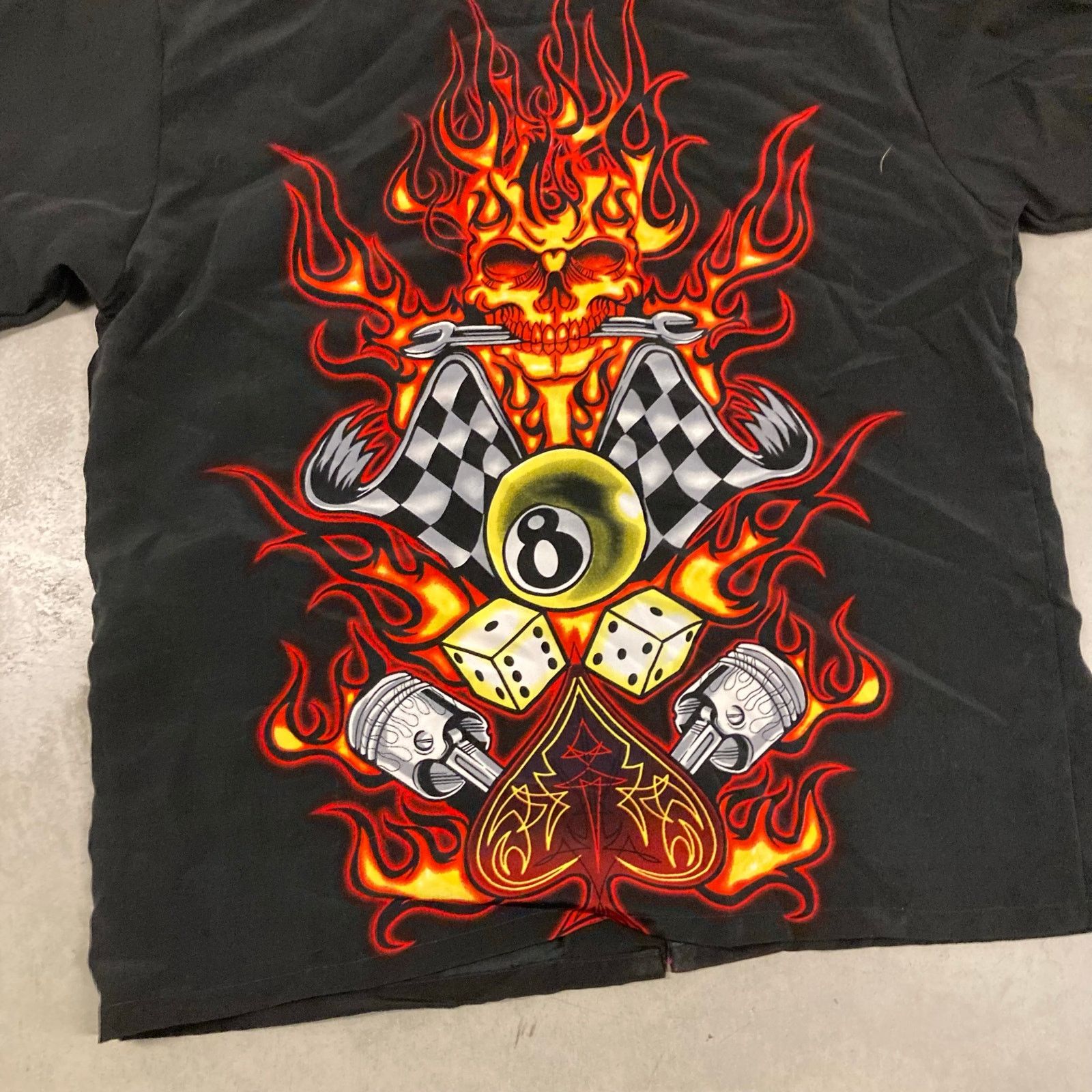 Vintage Y2K silver point flame T-Shirt Size US M / EU 48-50 / 2 - 5 Thumbnail
