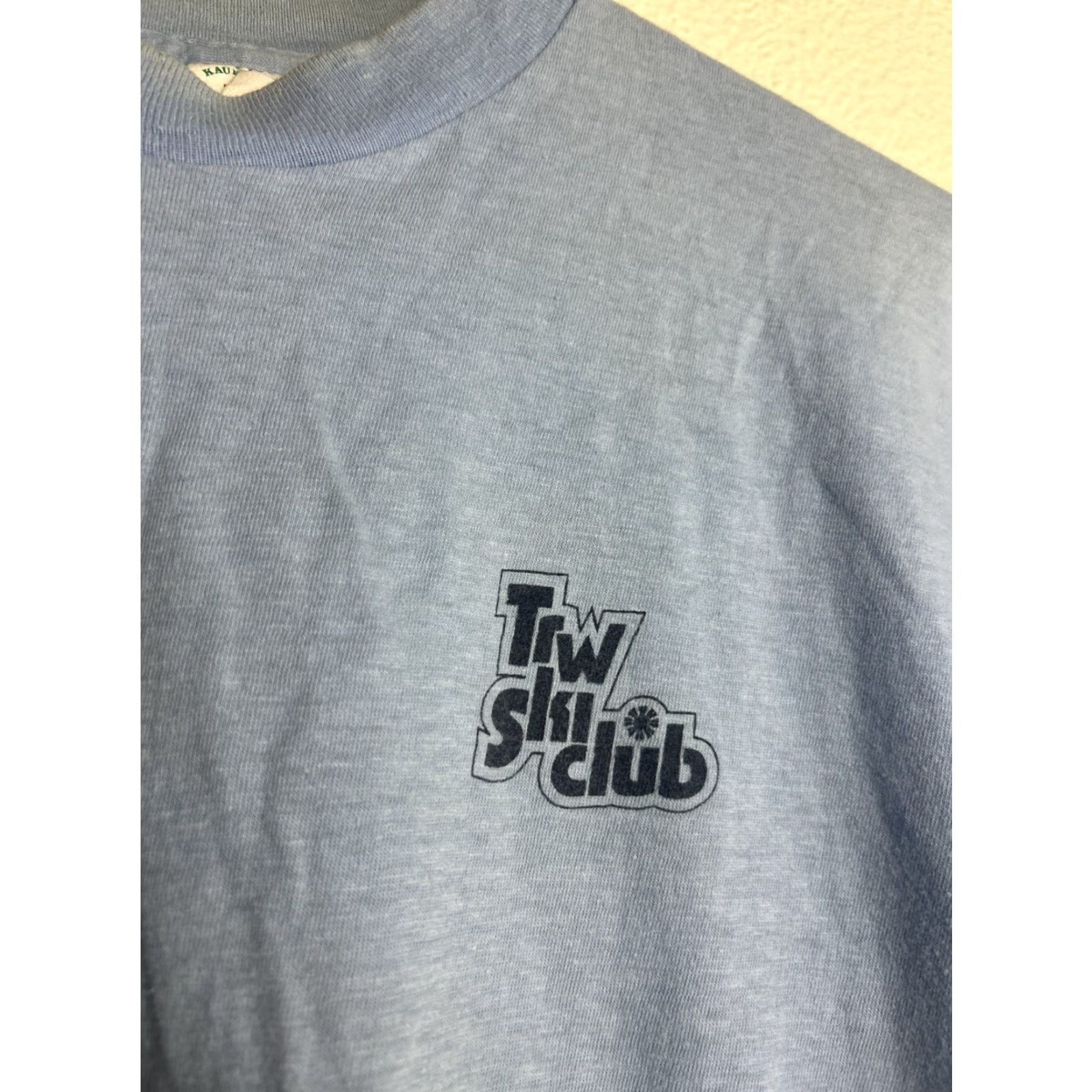 Vintage VINTAGE XL Blue Short Sleeve T Shirt TRW Ski Club Shirt Mens XS? Size US XL / EU 56 / 4 - 4 Thumbnail