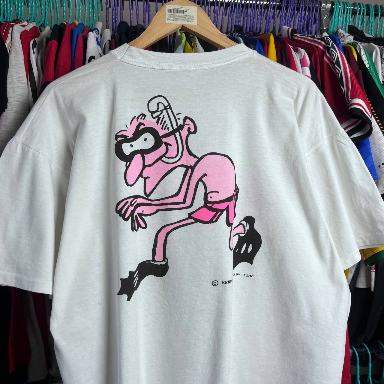 Vintage KENPY design ZAP line Funny Humor Ironic Print Tshirt Size US XL / EU 56 / 4 - 10 Thumbnail