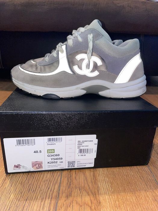 chanel gray sneakers 10