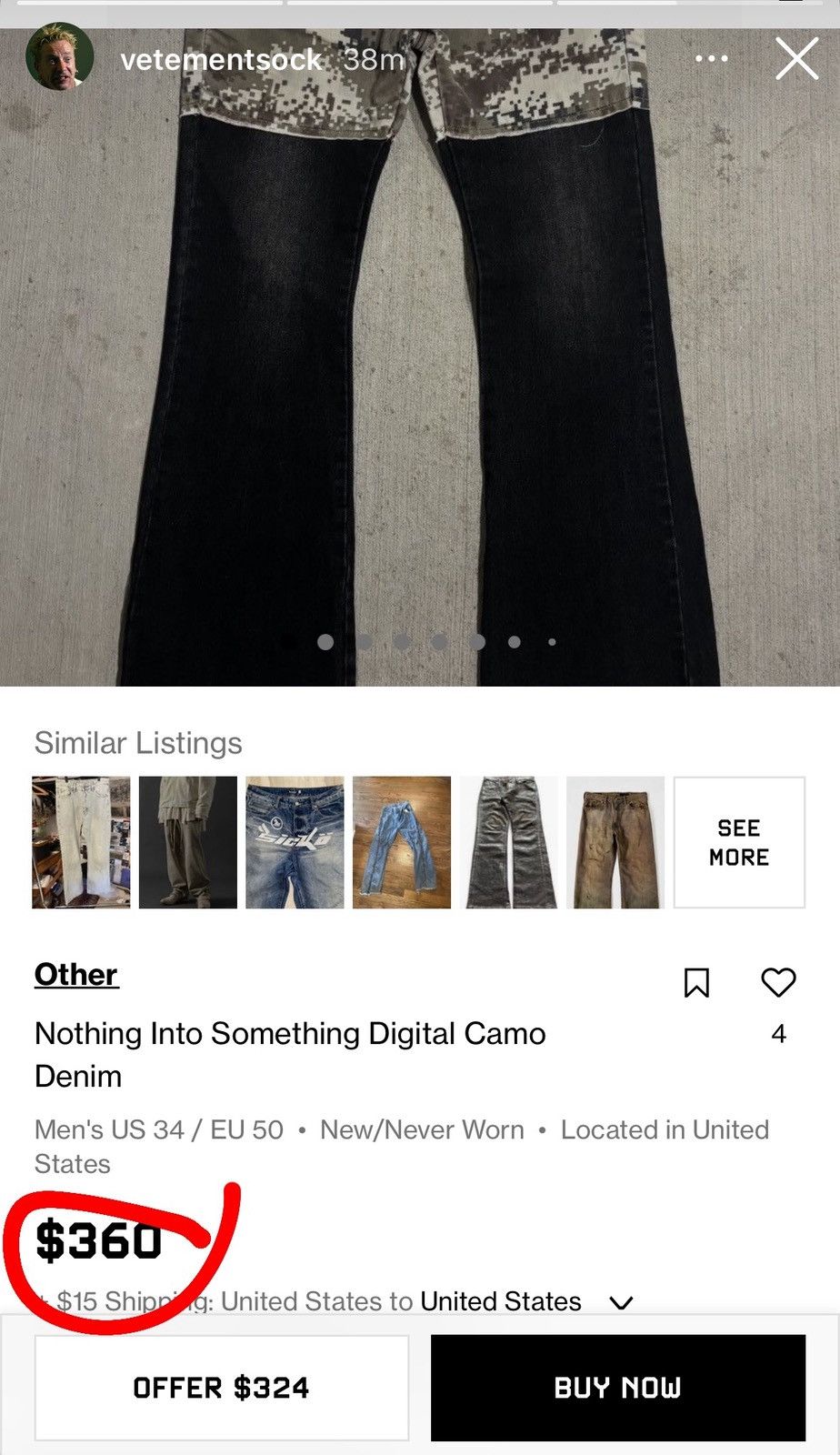 Other Nothing Into Something Digital Camo Denim Size US 34 / EU 50 - 21 Thumbnail