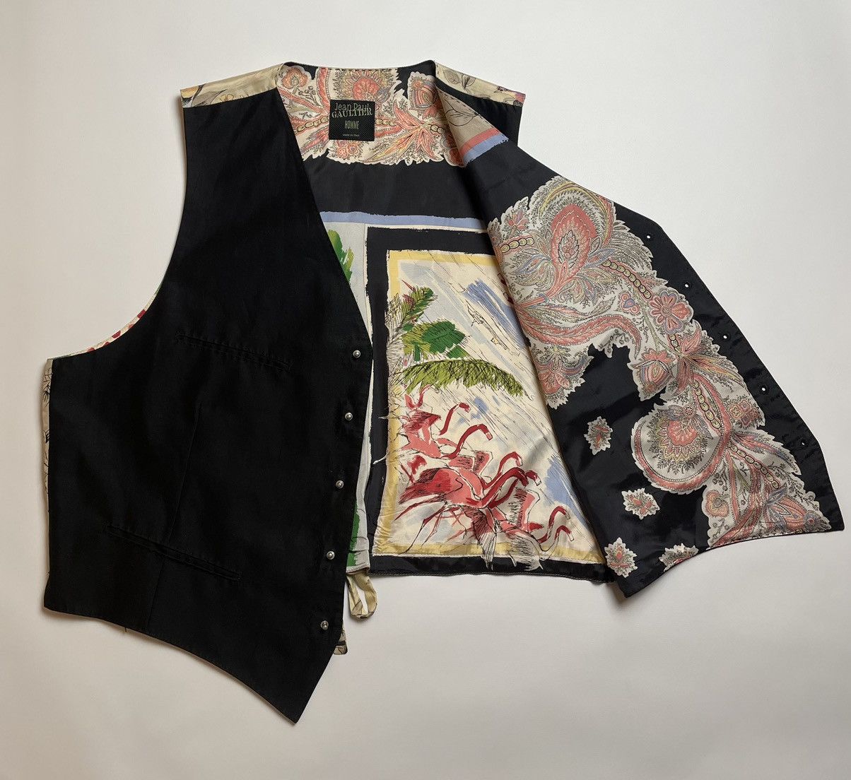 Rare Jean Paul Gaultier Avantgarde silk/cotton Printed Vest