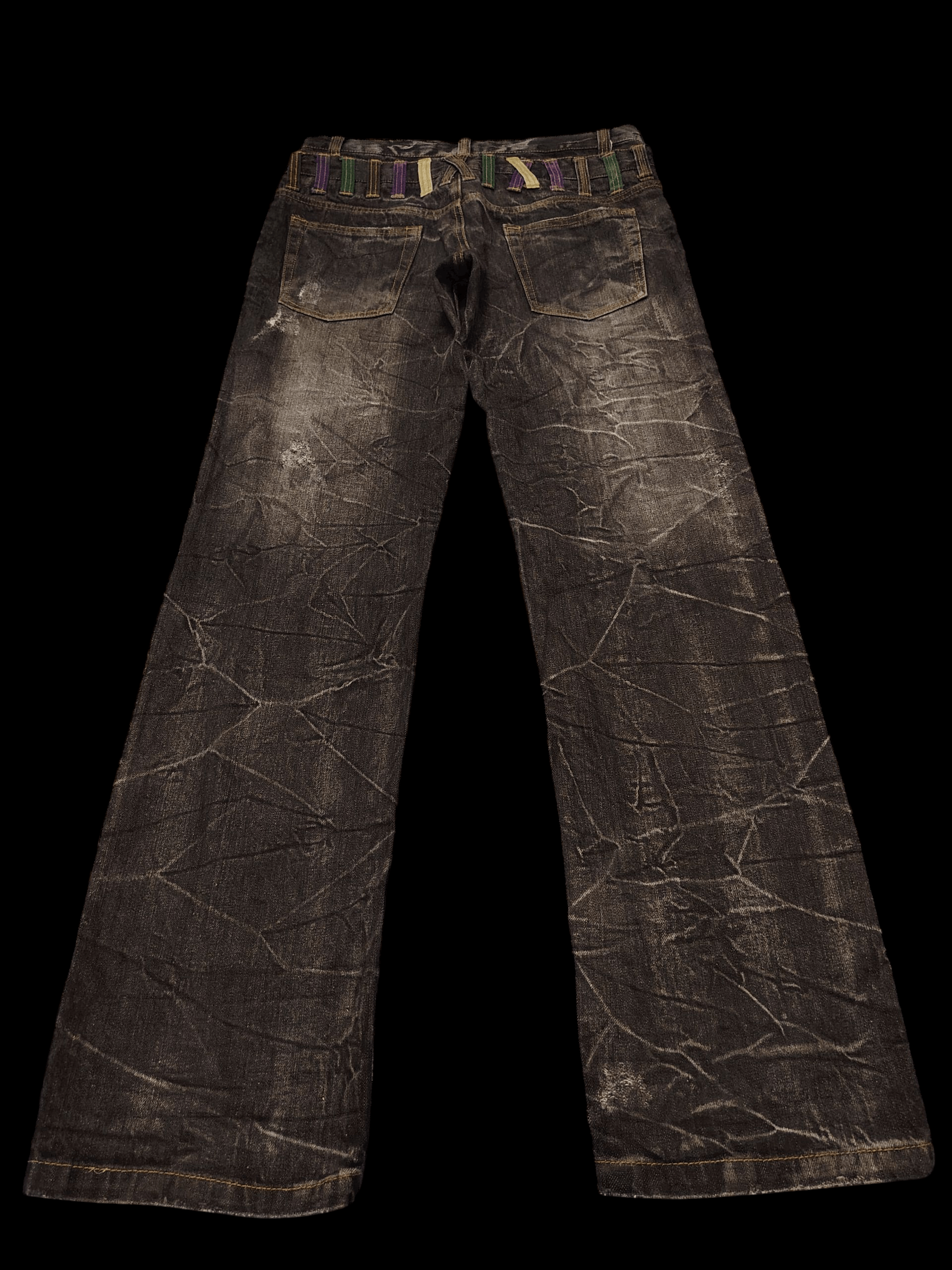 Who Decides War Double Waist Japanese Nylaus Clothing Mudwash Clawmark Sick Size US 32 / EU 48 - 4 Thumbnail
