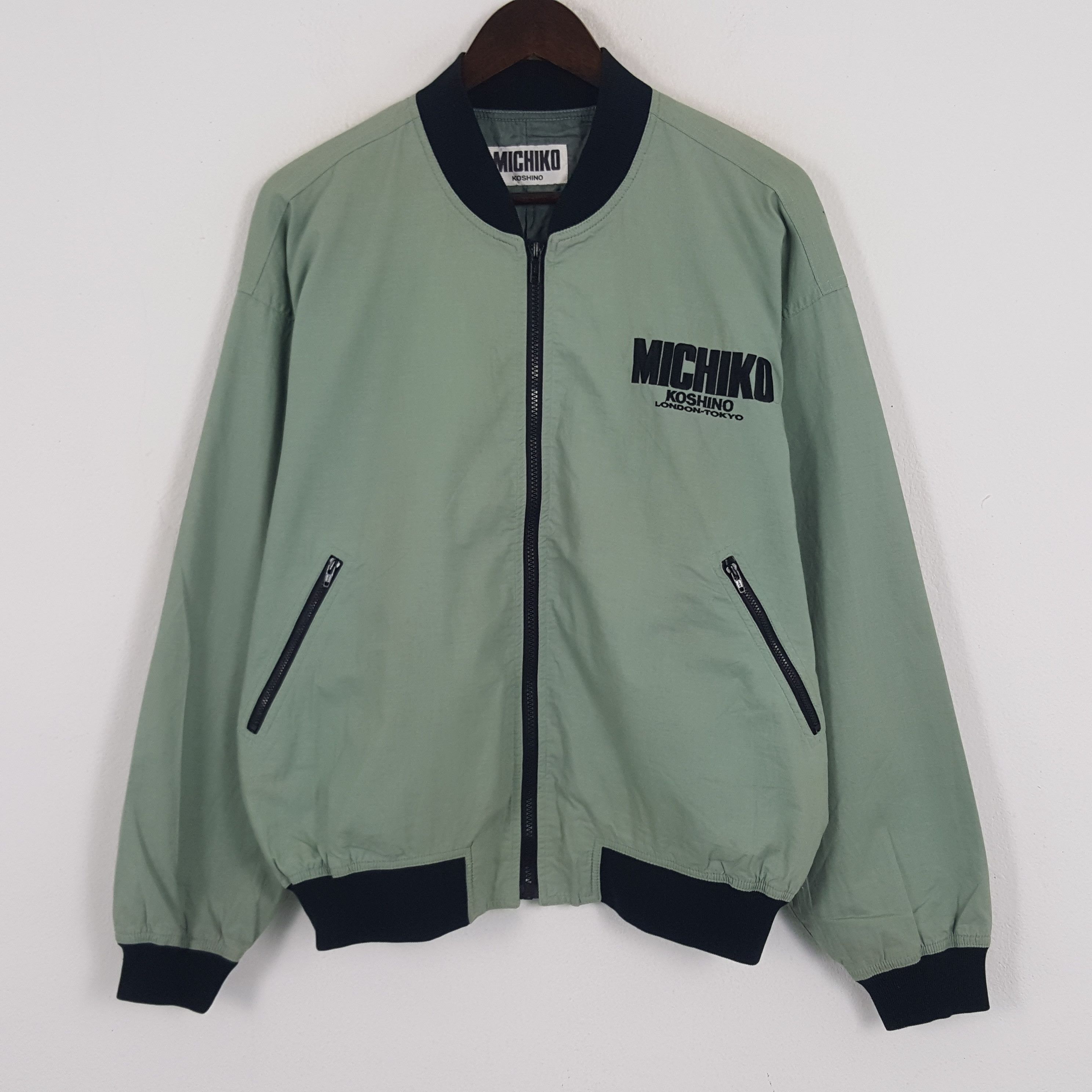 Michiko Koshino × Vintage Vintage Michiko Koshino Pucka Clobba Bomber Jacket Size US L / EU 52-54 / 3 - 3 Thumbnail