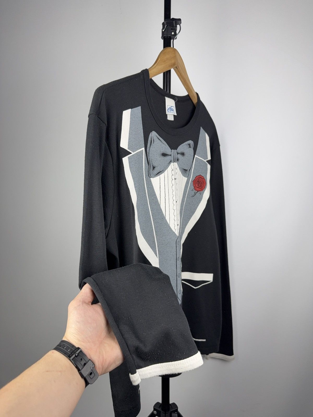 Japanese Brand VTG ❗️1980 Tuxedo Suit Graphic Long Sleeve Shirt Funny Print Size US L / EU 52-54 / 3 - 2 Thumbnail