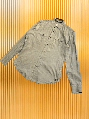 Diesel × Japanese Brand Vintage Y2K Diesel Embroidered Logo Button Up Shirt Size US M / EU 48-50 / 2 - 1 Thumbnail