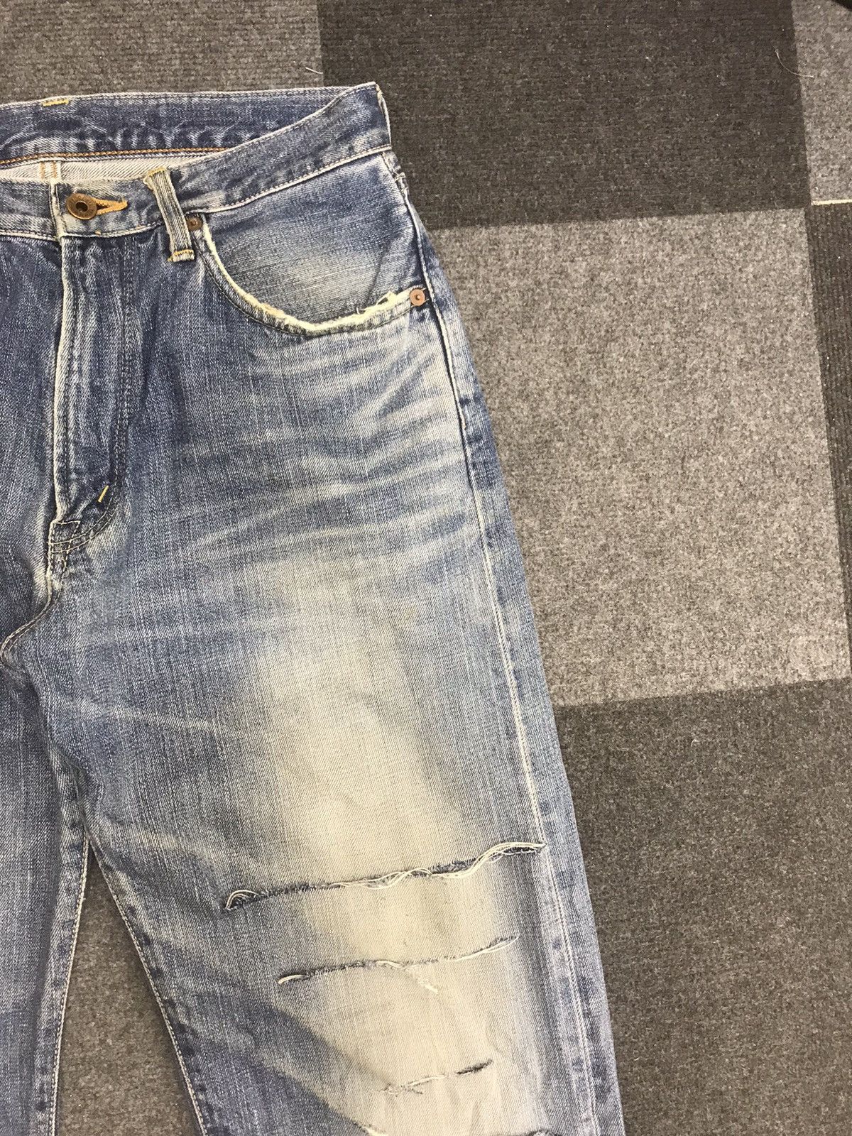 Edwin EDWIN 505 Selvedge Thrashed Distressed Jeans Size US 31 - 2 Thumbnail