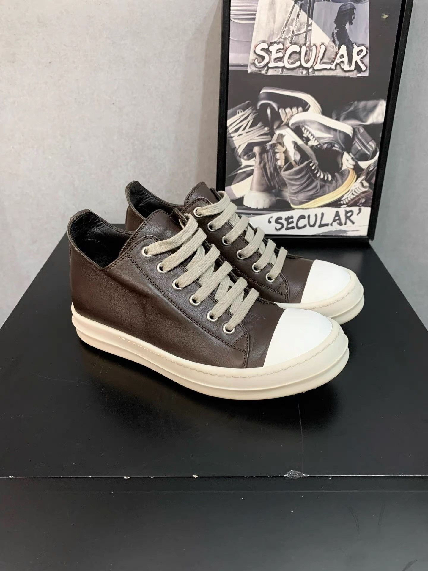Rick Owens Rick Owens Main Line Leather Sneakers K34 Size US 5 / IT 35 - 2 Thumbnail