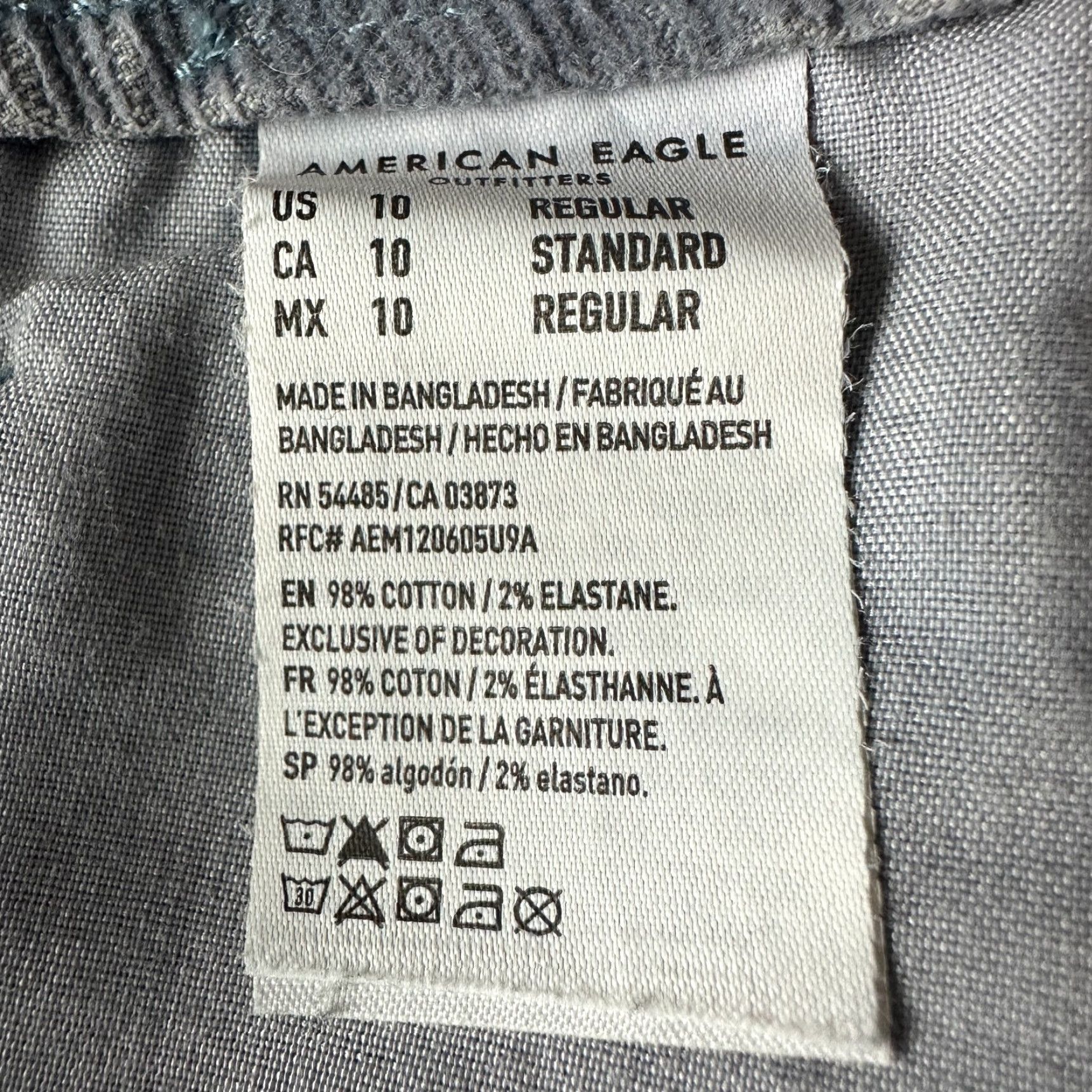 American Eagle Outfitters American Eagle Outfitters Jeans Womens 10 Mom Straight Slate Blue Corduroy 5 Pocket Cotton Size 32" / US 10 / IT 46 - 6 Thumbnail