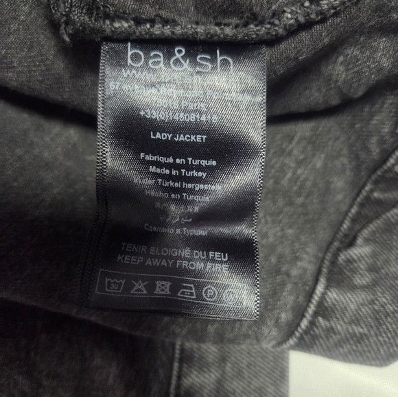 ba&sh ba&sh Black Jean Jacket with Waist Tie Size M / US 6-8 / IT 42-44 - 7 Thumbnail