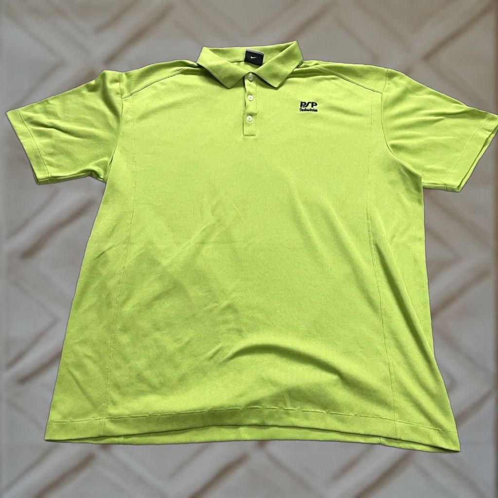 Nike VINTAGE Nike Golf Fit Dry Polo Shirt Mens 2XL Apple Green PSP Industries Outdoor Casual Size US XXL / EU 58 / 5 - 1 Thumbnail