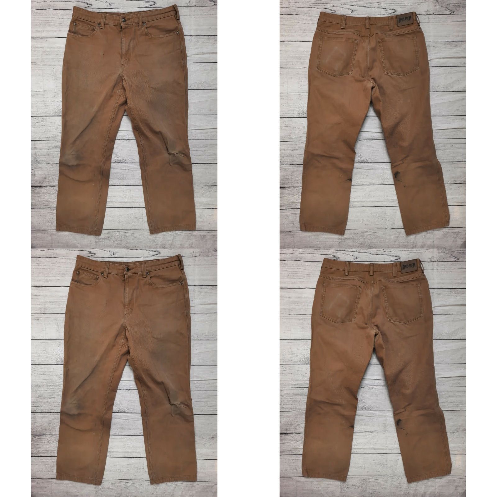 Duluth Trading Company Duluth Trading Co. Jeans Men's Work Jeans 36 x 30 Khaki Black Canvas Pants Multicolor Denim Cotton Regular Straight Canvas Pants Mens Jeans Size US 36 / EU 52 - 8 Thumbnail