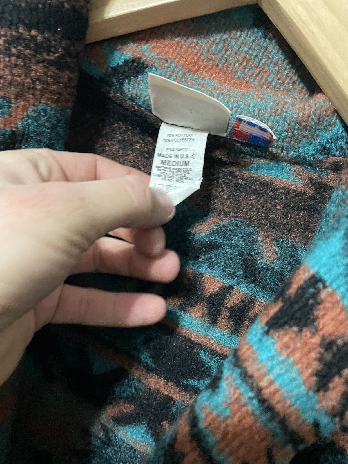 Vintage Vintage Teal Aztec Button Jacket Size US M / EU 48-50 / 2 - 1 Thumbnail