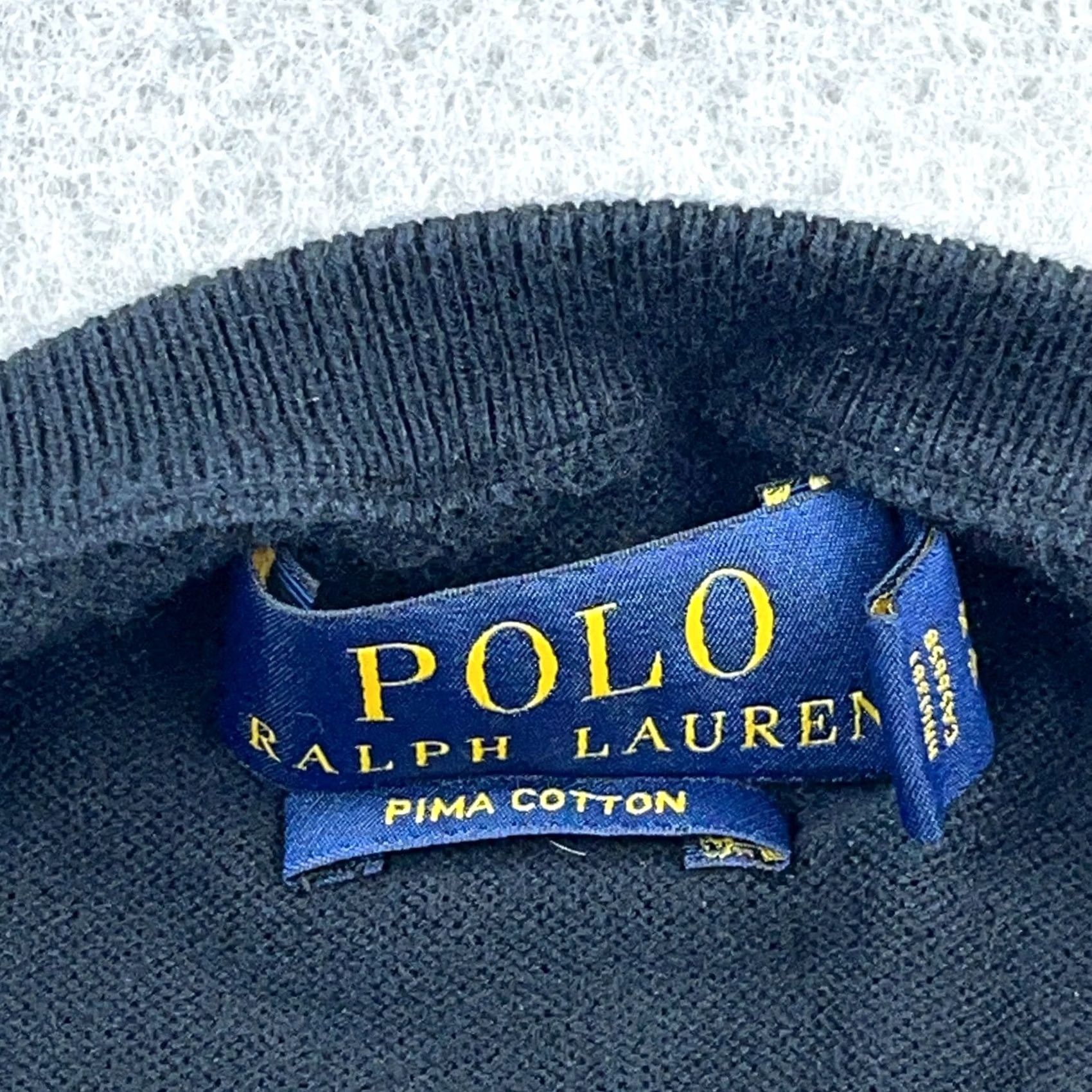 Polo Ralph Lauren Polo Ralph Lauren Sweater Men XL Black Pima Cotton V Neck Soft Golf Thin A3 Size US XL / EU 56 / 4 - 4 Thumbnail