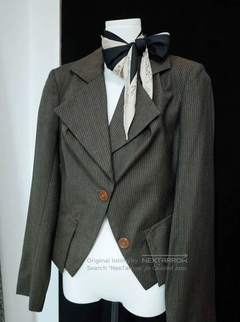 Vivienne Westwood Vivienne Westwood Wool Pinstripe Blazer . Size US M / EU 48-50 / 2 - 1 Thumbnail