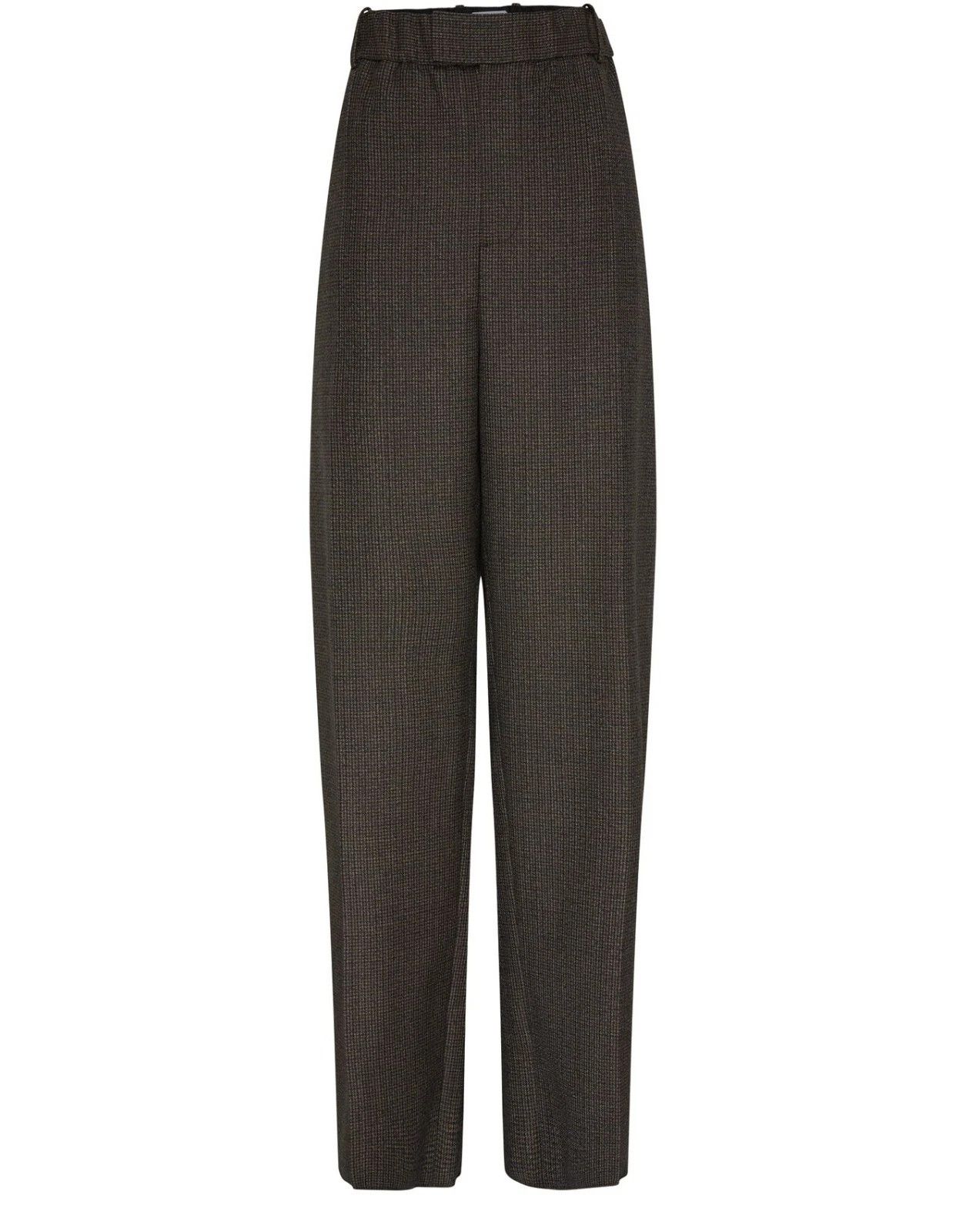 BOTTEGA VENETA Brown Wool Straight Pants New And Authentic