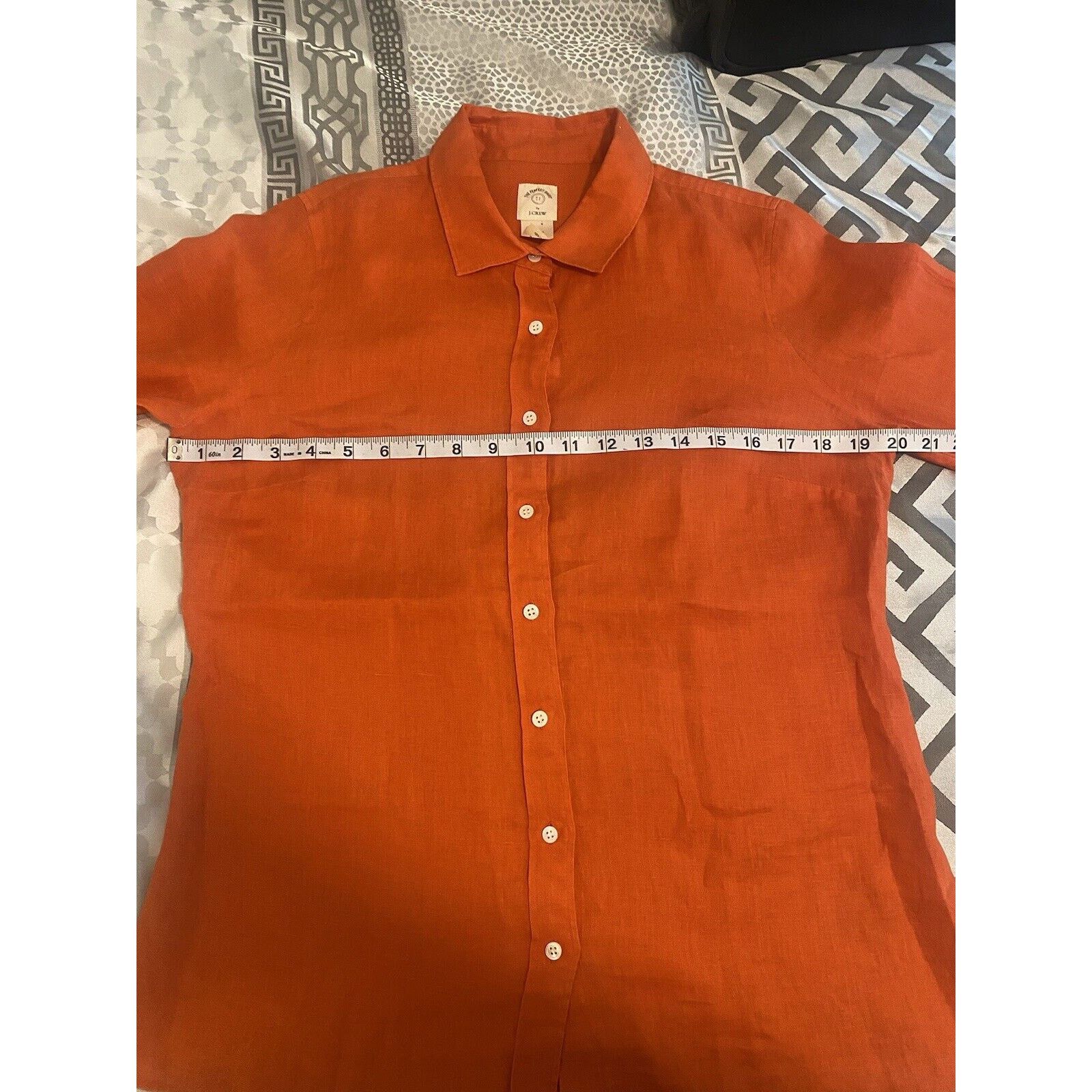 J.Crew Women's J Crew Size 6 100% Linen Perfect Fit Shirt Size M / US 6-8 / IT 42-44 - 8 Thumbnail